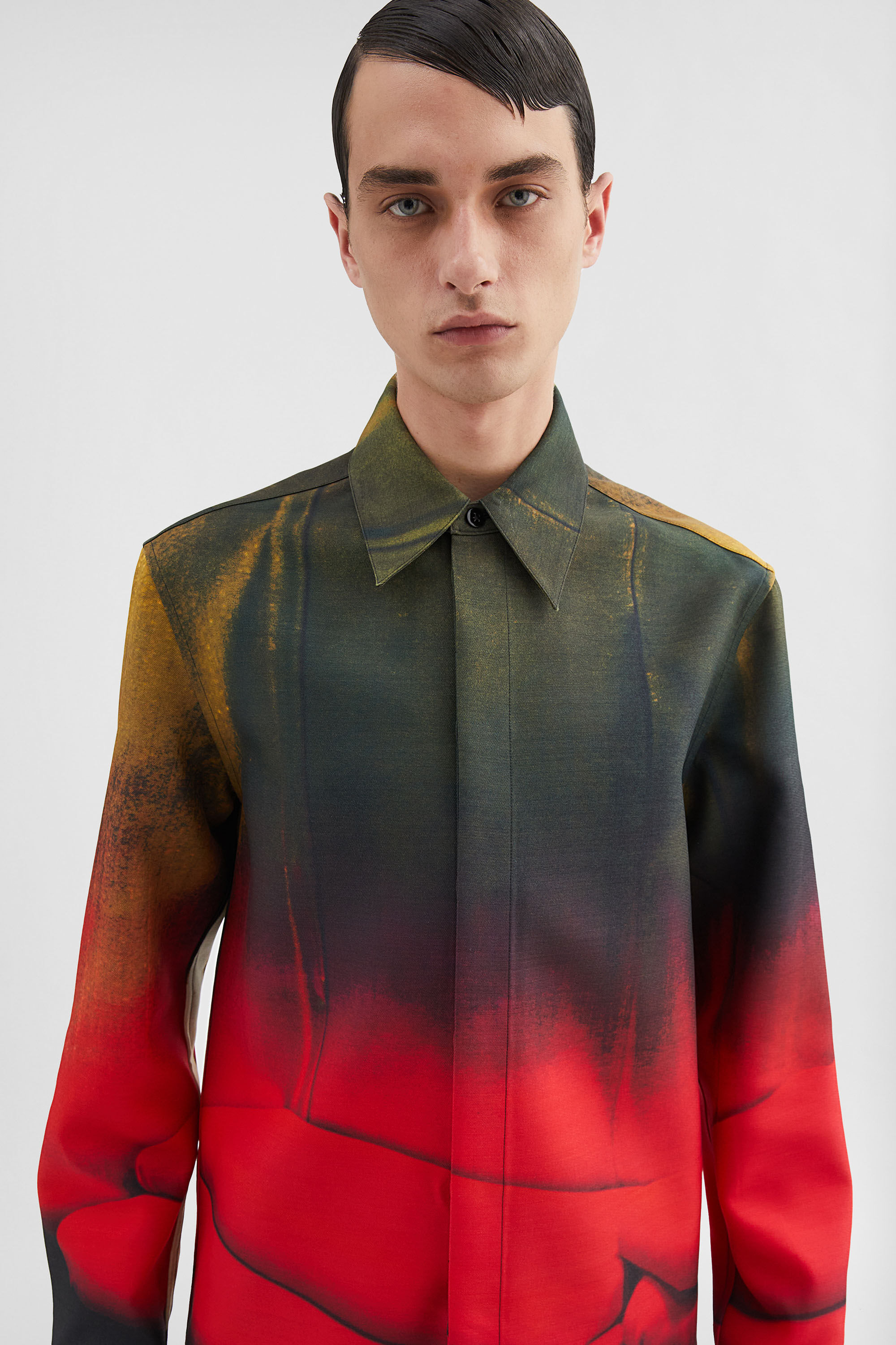 Wool Blend Shirt with Tie - 3