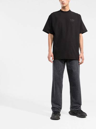 BALENCIAGA logo-embroidered cotton T-shirt outlook