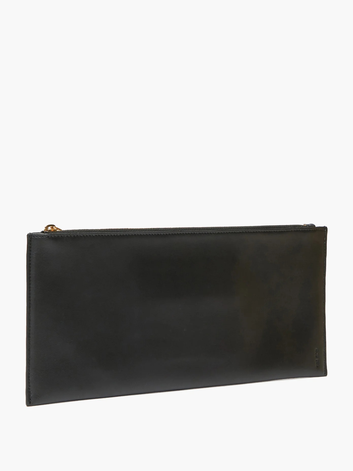 Flat rectangular leather clutch bag - 5