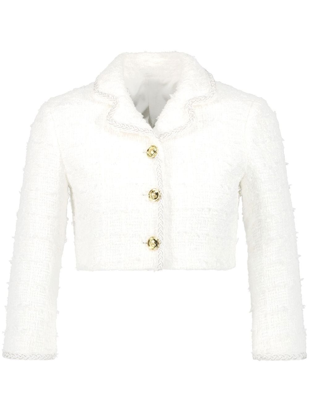 cropped tweed jacket - 1
