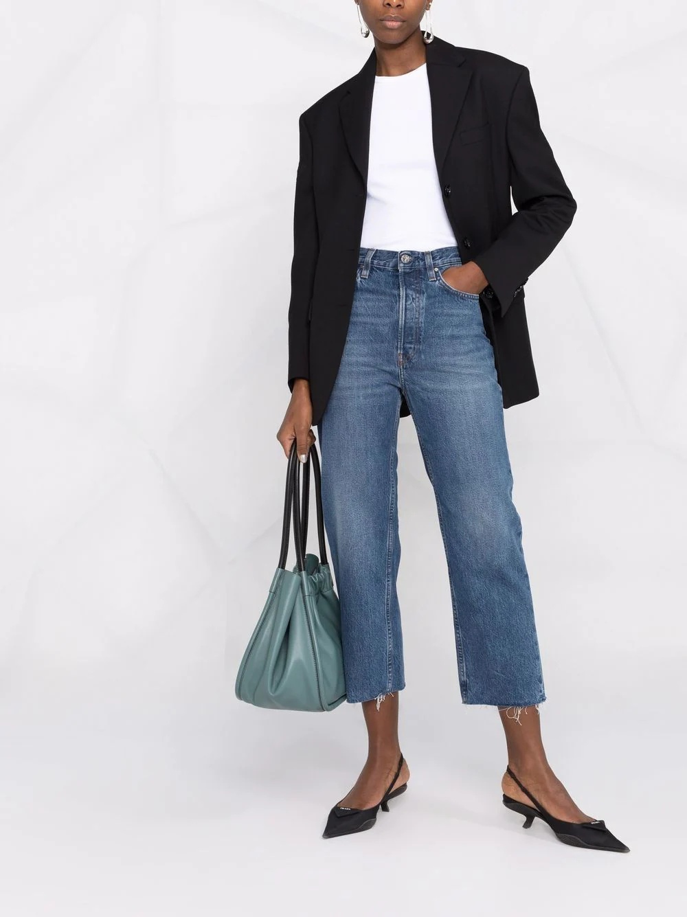 cropped straight-leg jeans - 2
