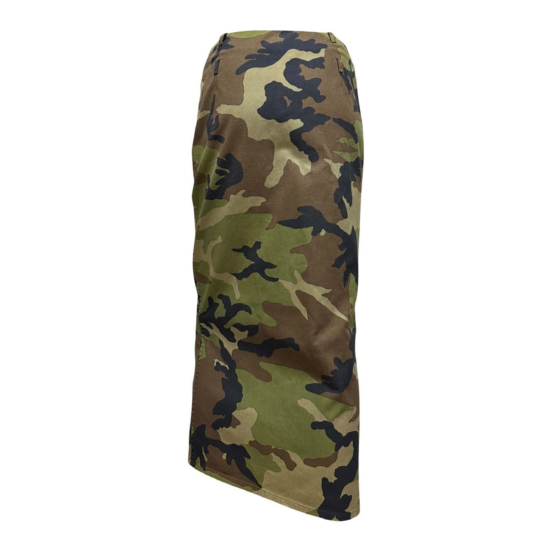 CHRISTIAN DIOR Spring Summer 2001 Camouflage Zip Up Maxi Skirt - 2