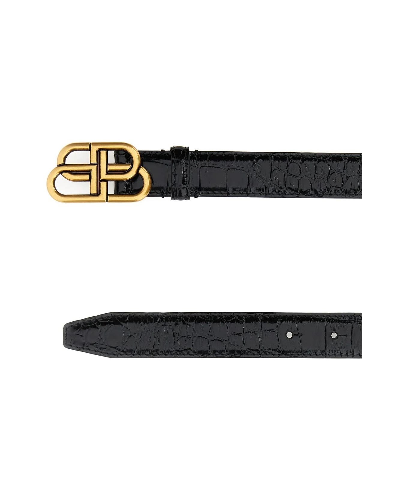 Black Leather Bb Belt - 2