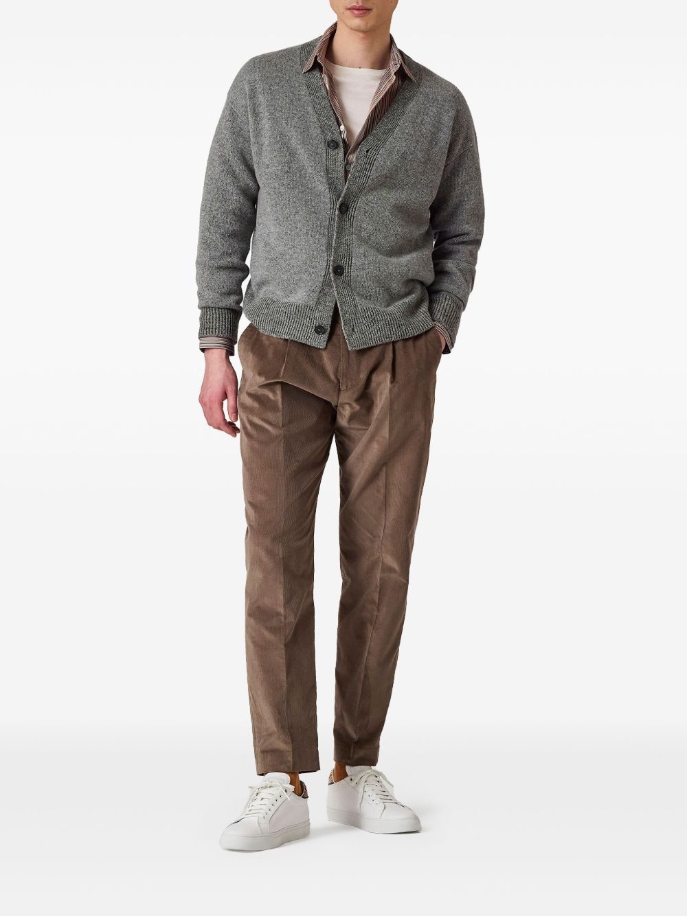 V-neck lambswool cardigan - 2