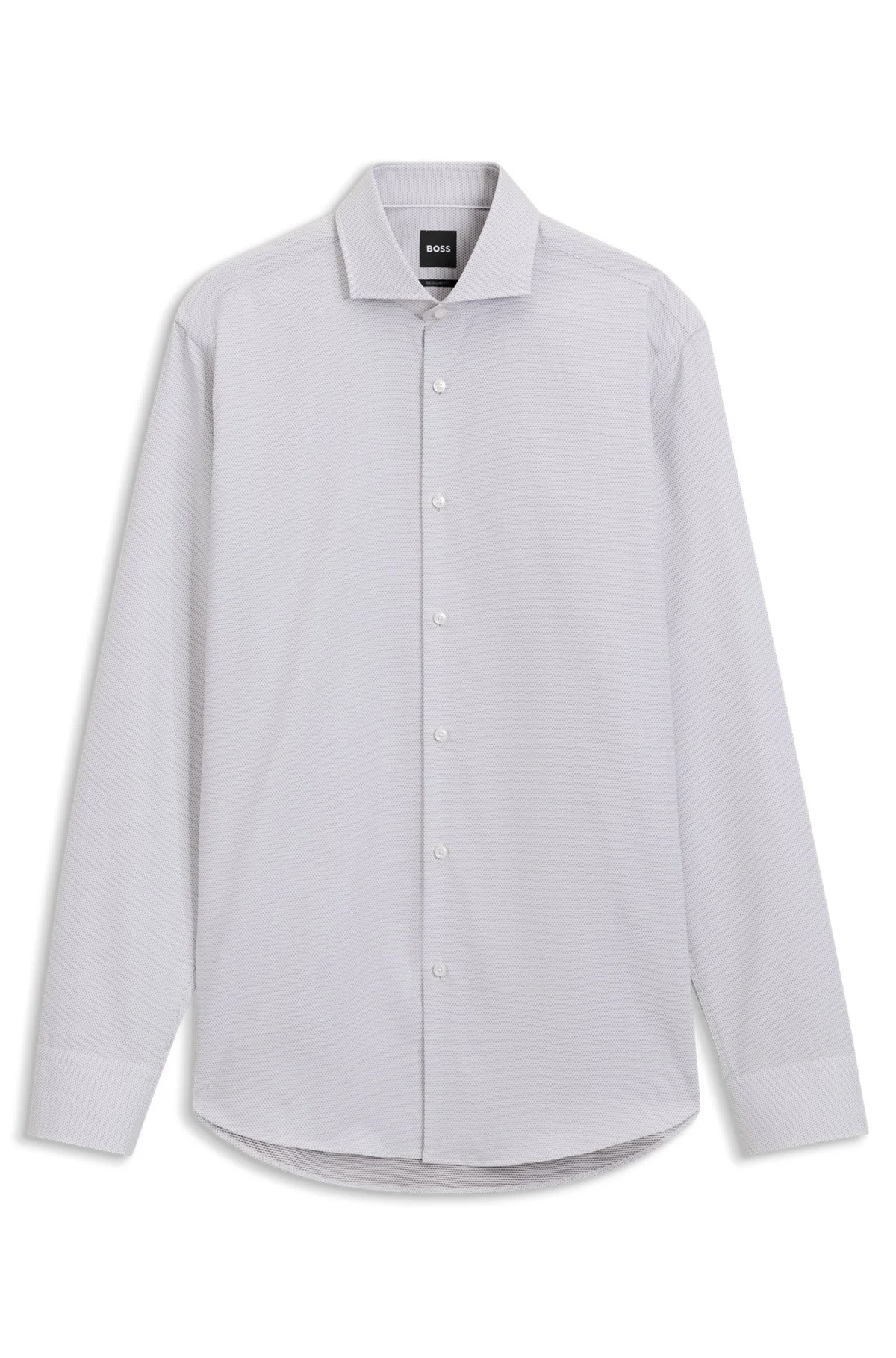 REGULAR-FIT SHIRT IN STRUCTURED COTTON - 1
