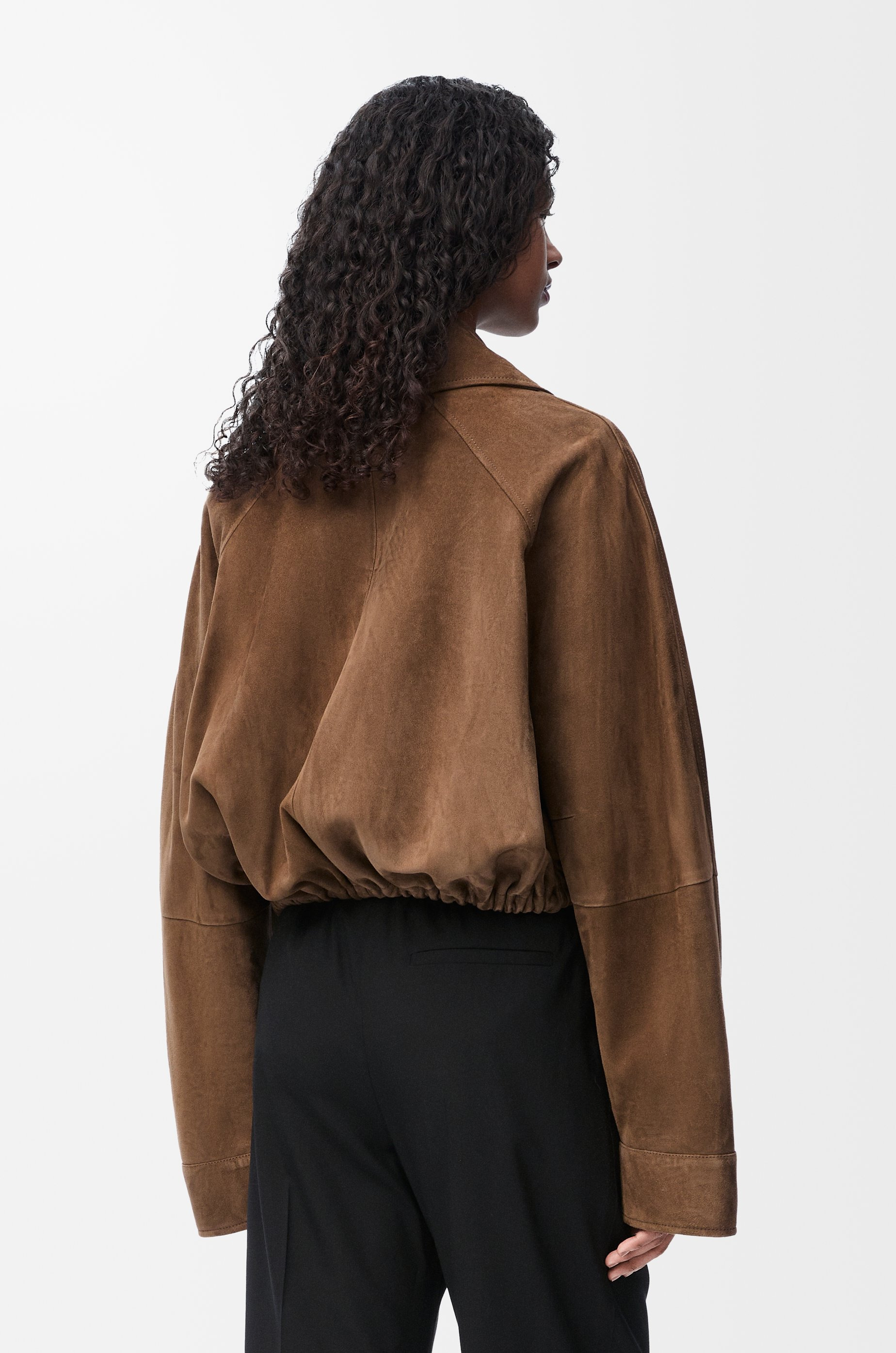 Balloon jacket in suede lambskin - 4