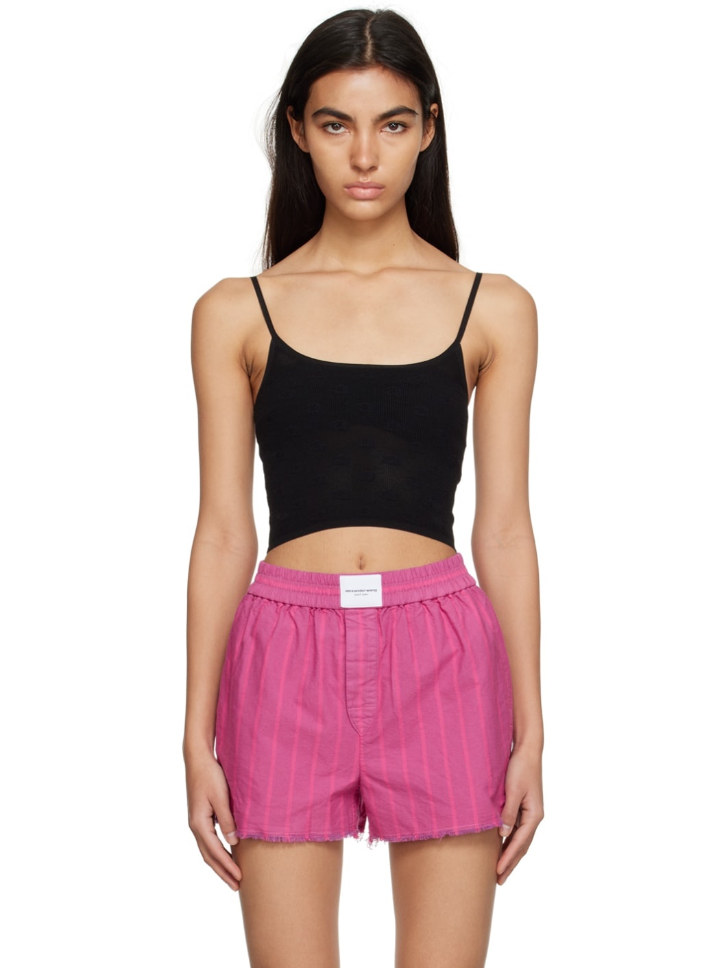 Black Cropped Camisole - 1