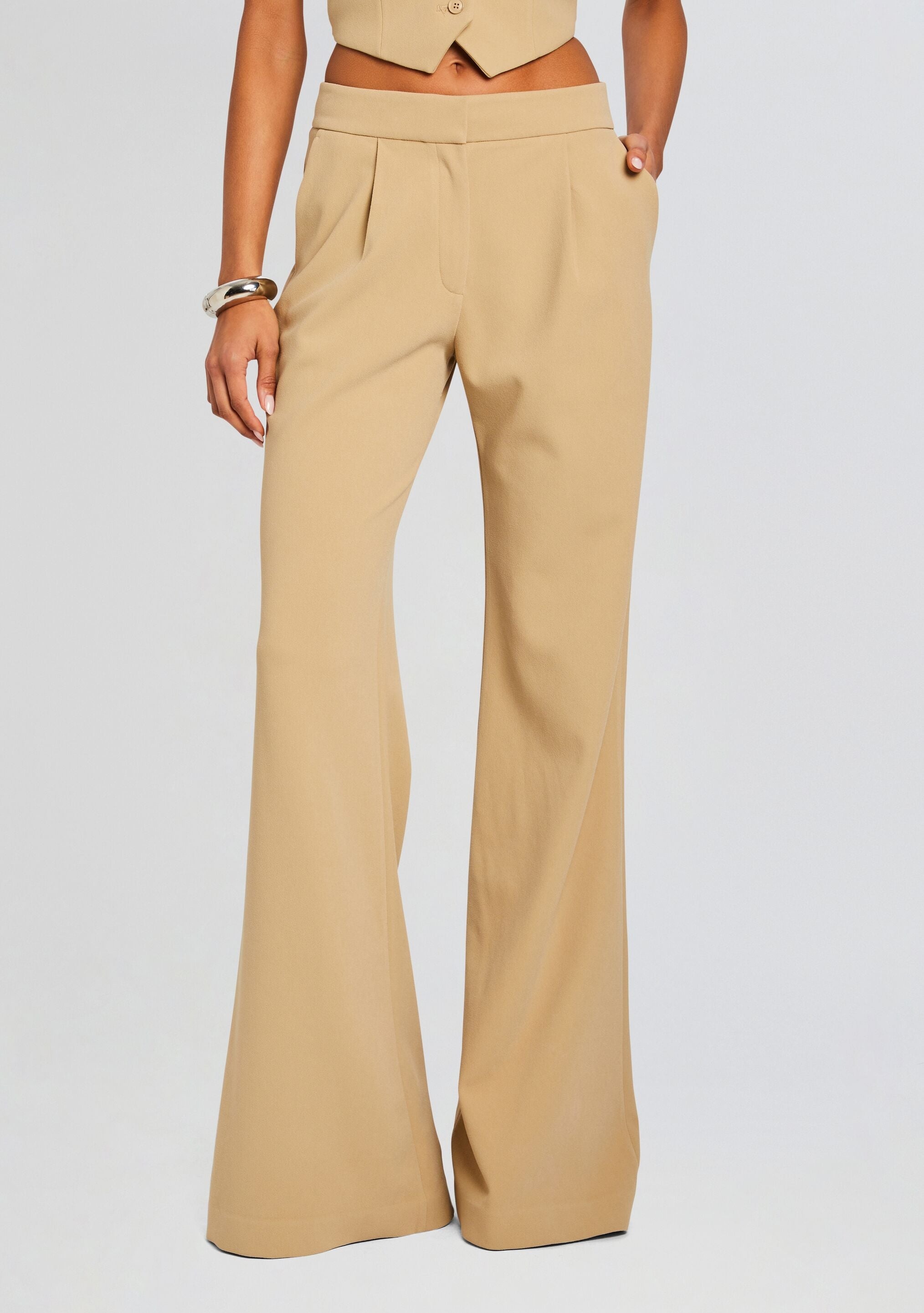 PIN TUCK PALAZZO PANTS - 1