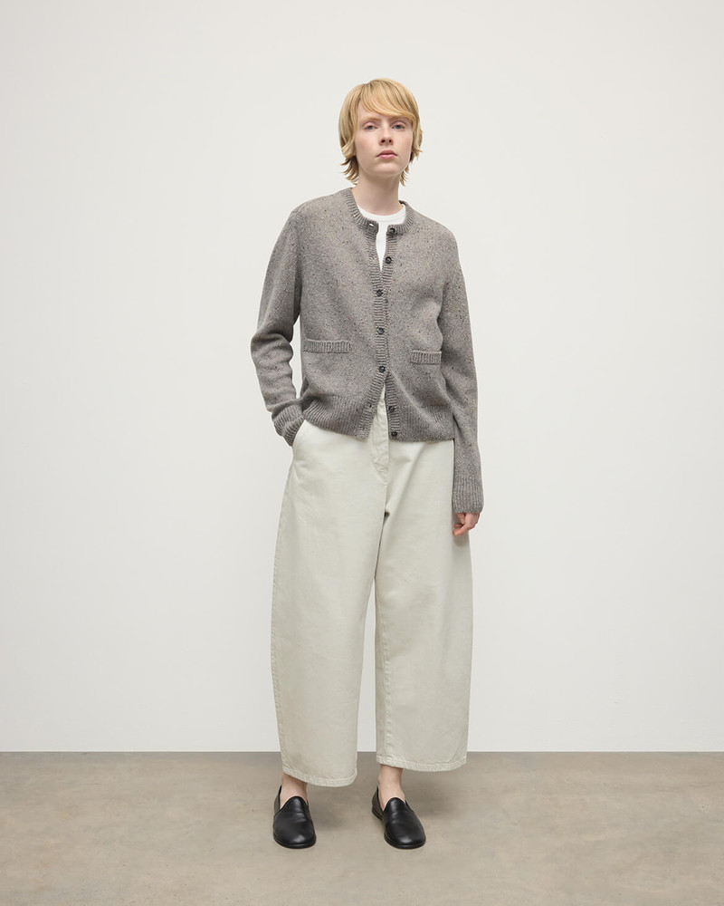 Johnstons of Elgin Donegal Cashmere Grey Cardigan outlook