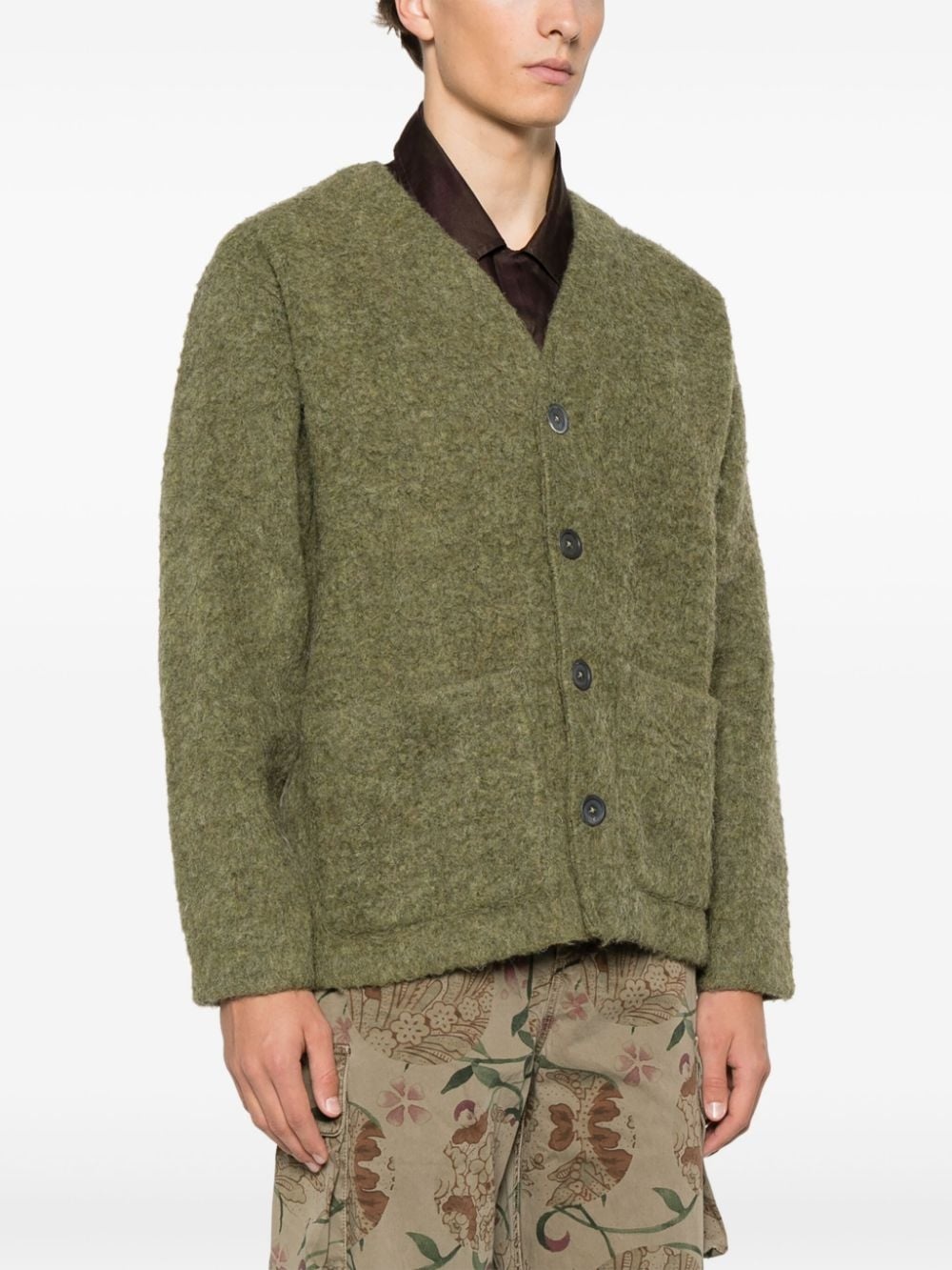 brushed cardigan - 3
