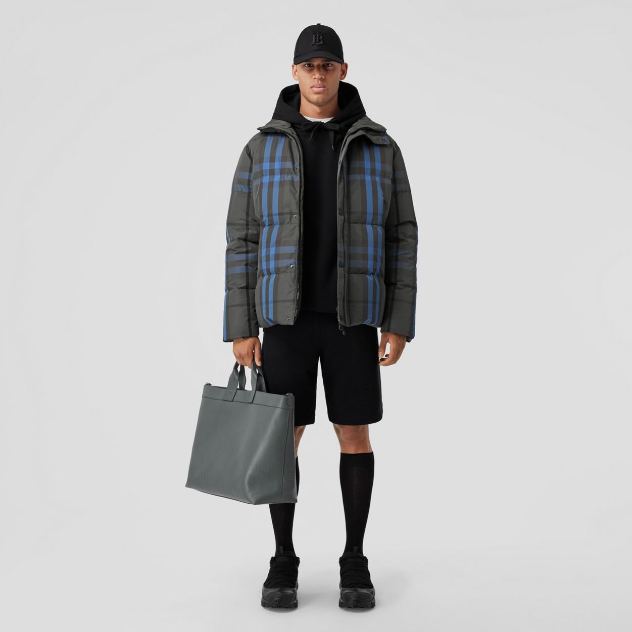 Packaway Hood Reversible Check Nylon Puffer Jacket - 2
