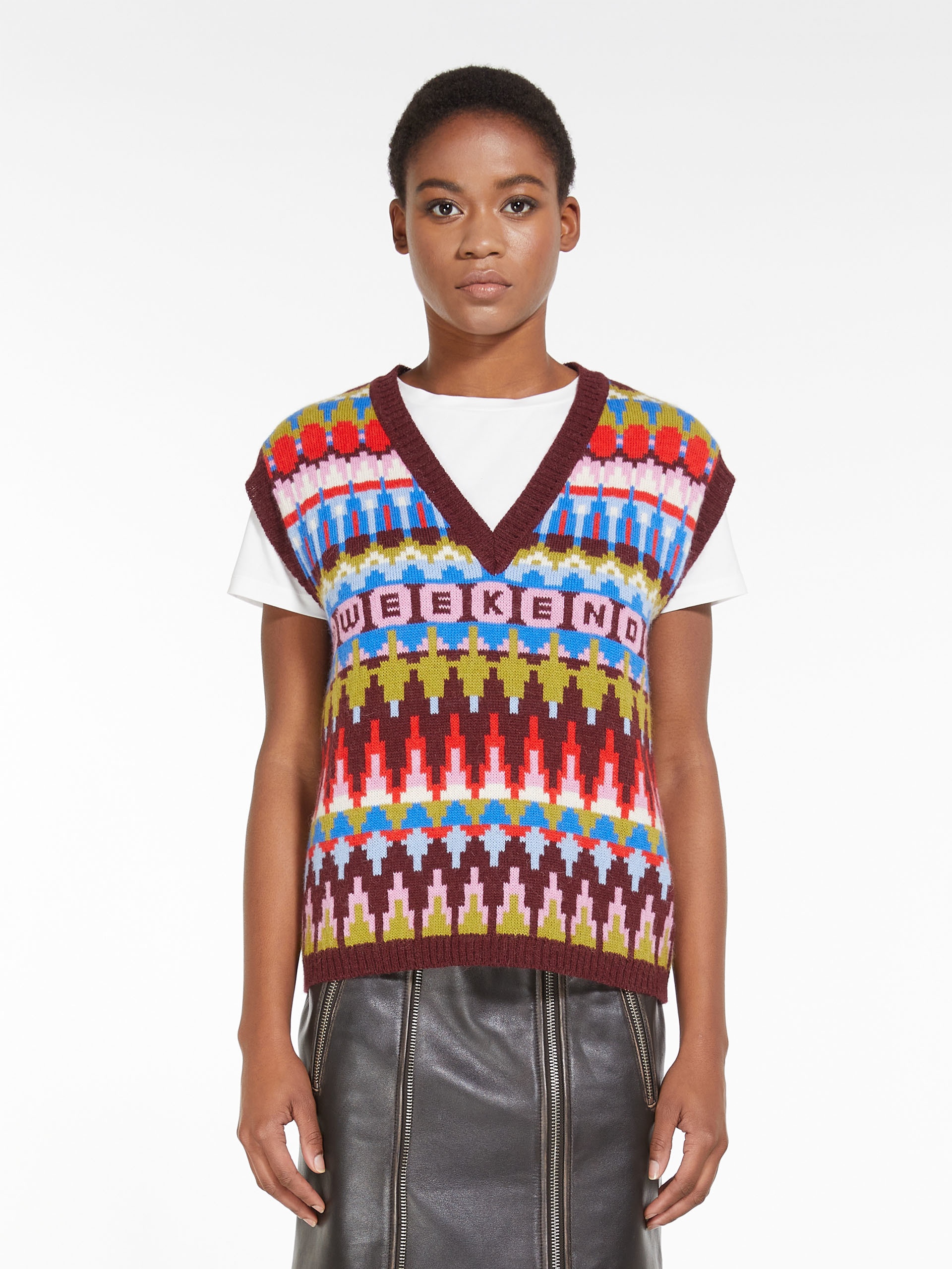 ALIGI Jacquard knitted vest - 3