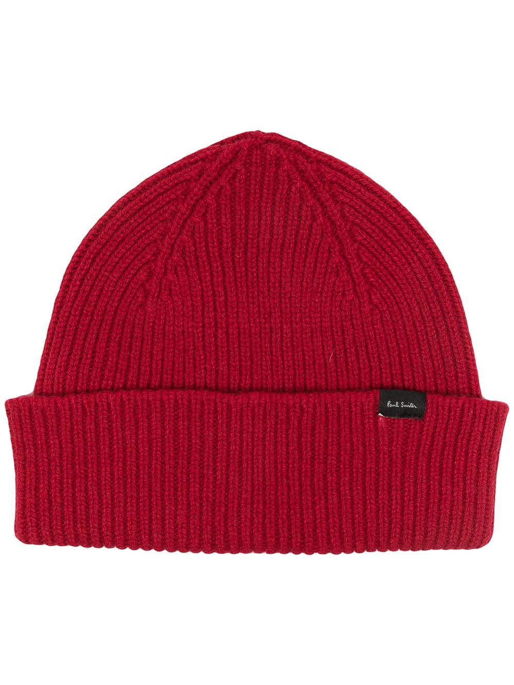 rib-knit beanie hat - 1