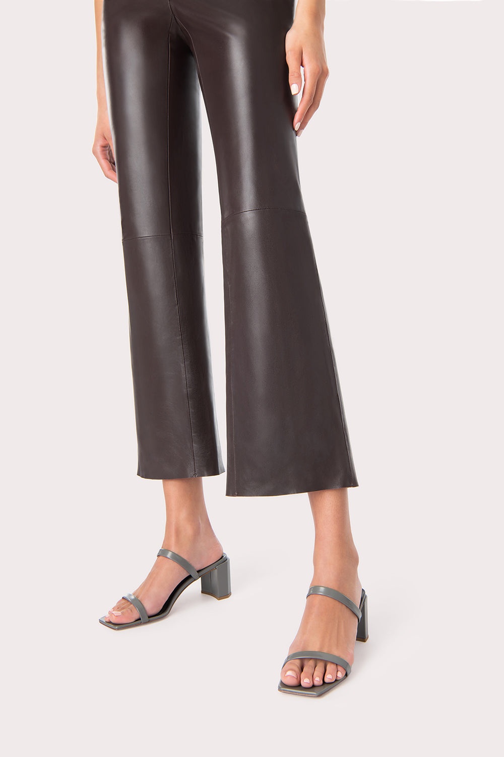 Tanya Cement Semi Patent Leather - 8