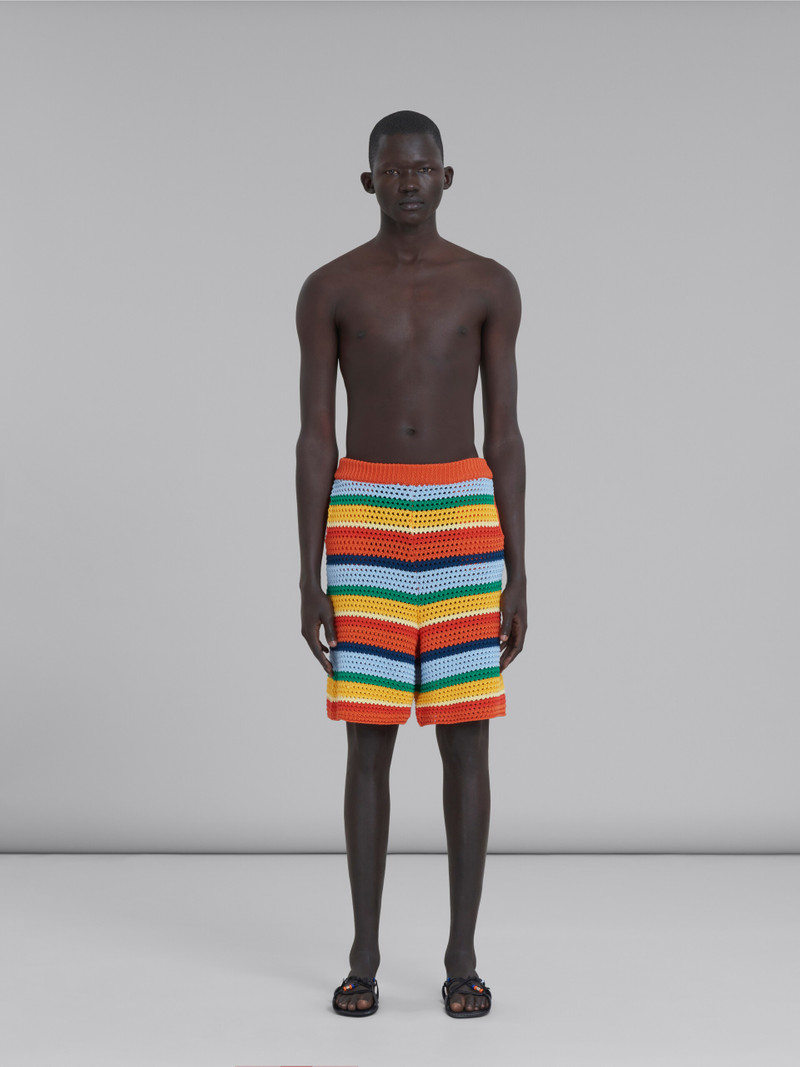 Marni MARNI X NO VACANCY INN - MULTICOLOUR COTTON-KNIT BERMUDA SHORTS outlook