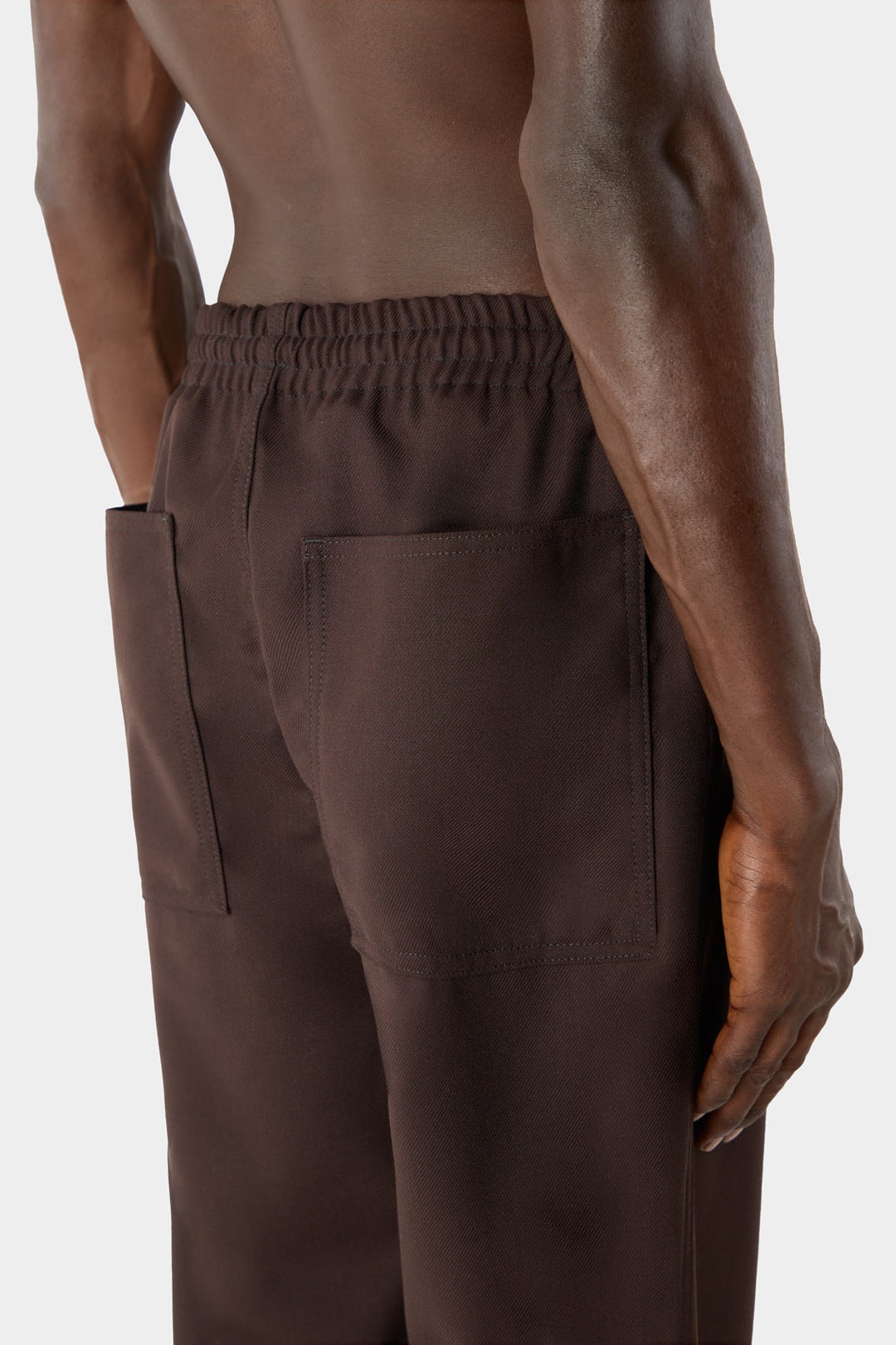 ELASTIC PANTS / brown - 4
