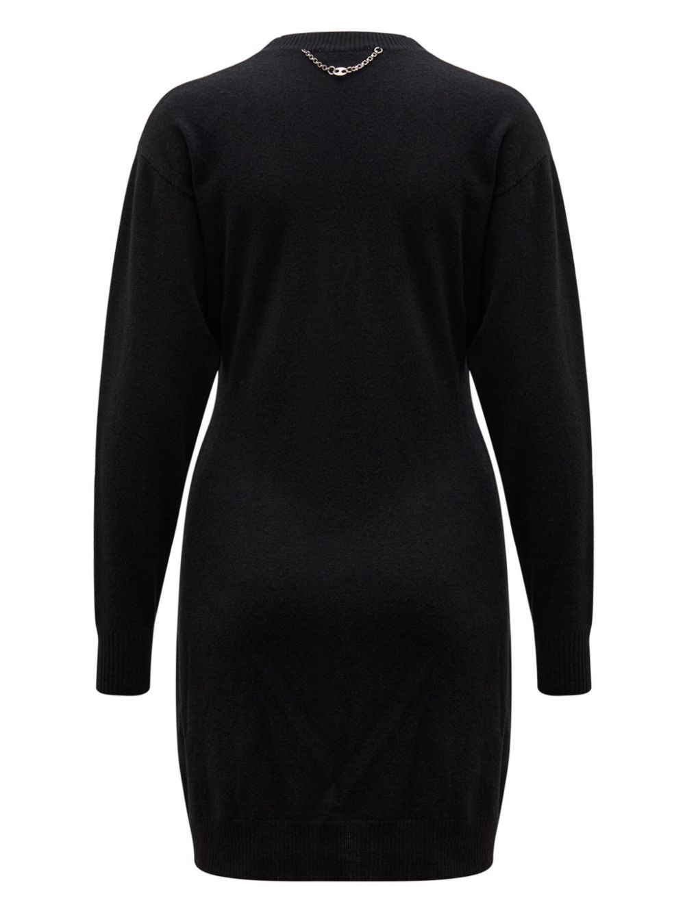button-embellished chain-detail mini dress - 2