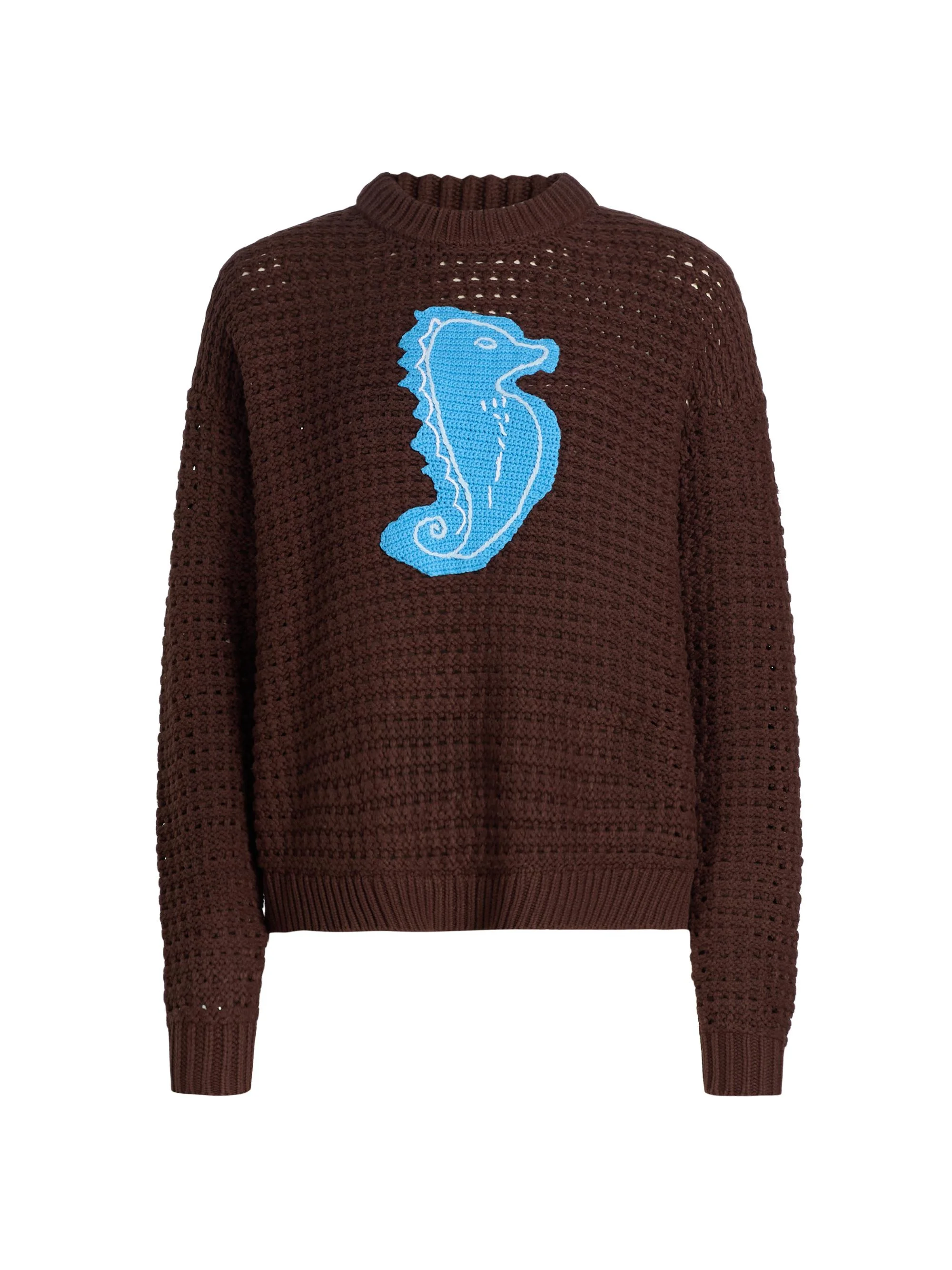 Women's Giada Seahorse Open-Knit Sweater - Seahorse - 1