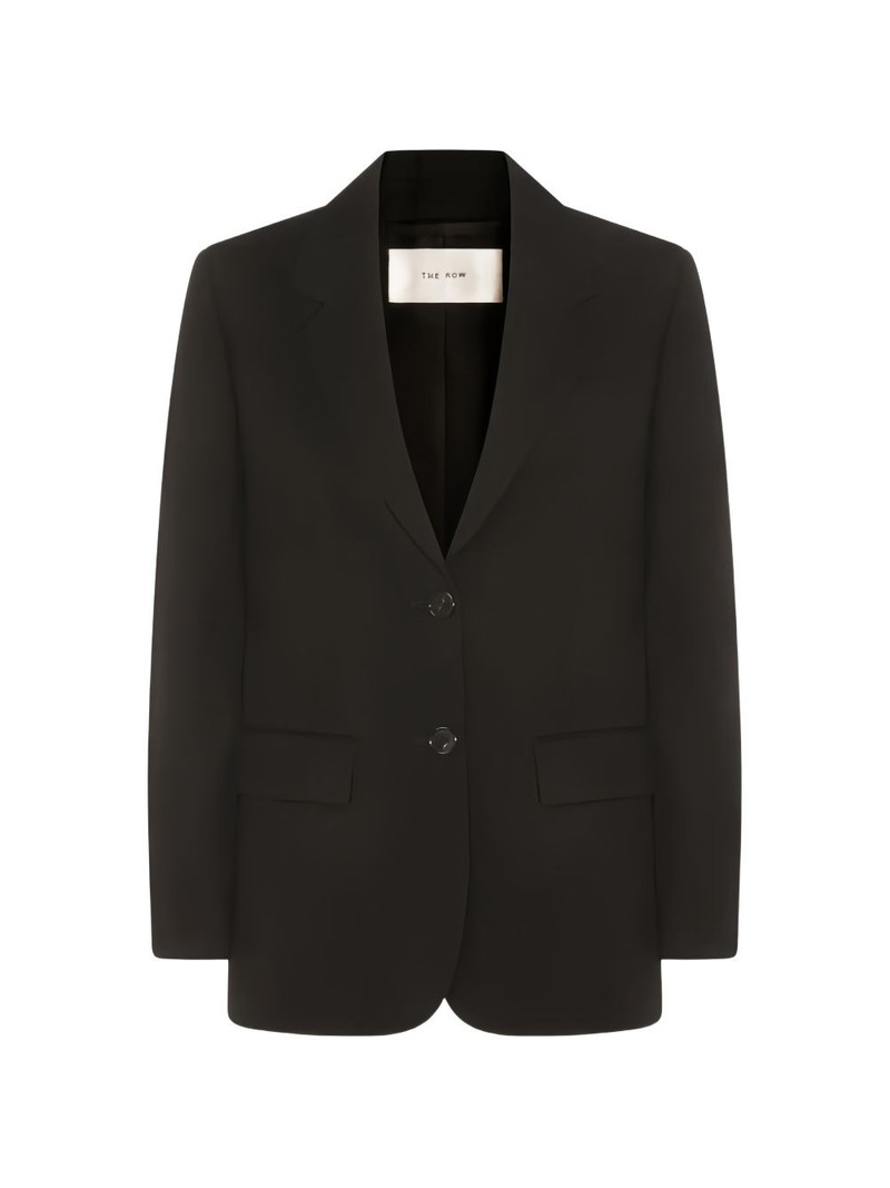 notched-lapels buttoned blazer 1