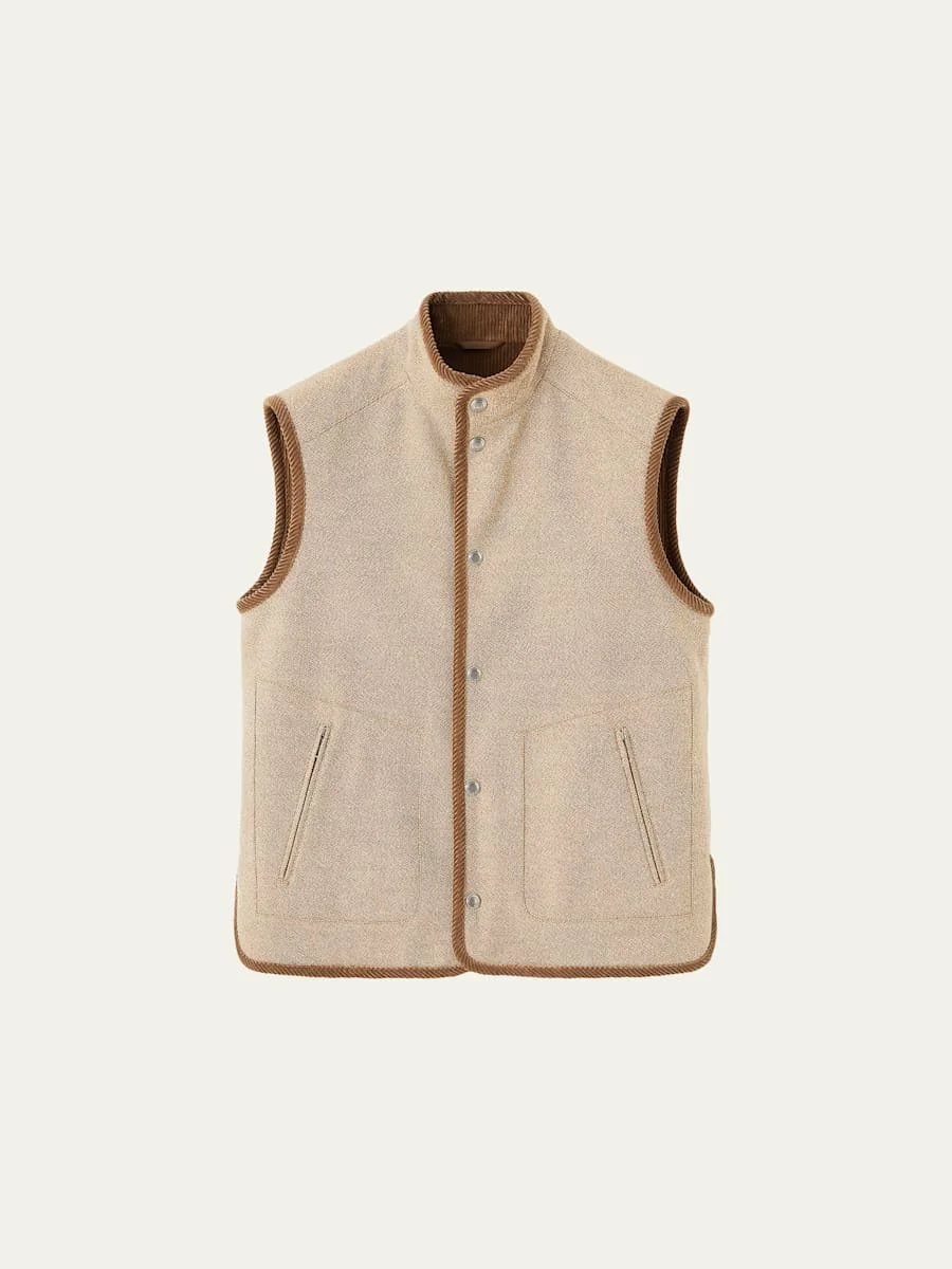 Men's Kelvin Cashmere, Virgin Wool and Silk Vest - 1