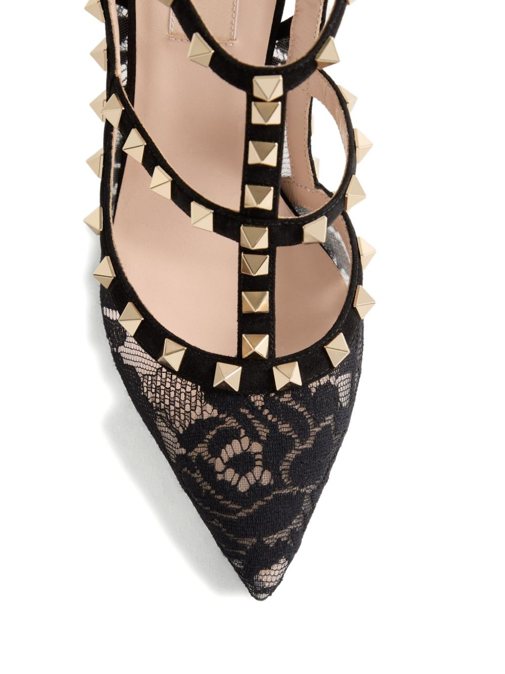 100mm Rockstud lace pumps - 4