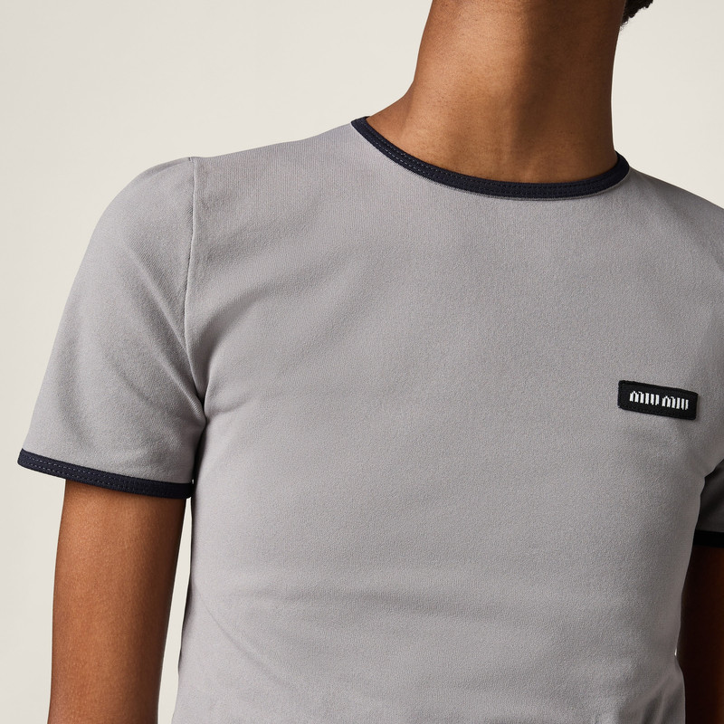 Technical yarn crew-neck sweater 4