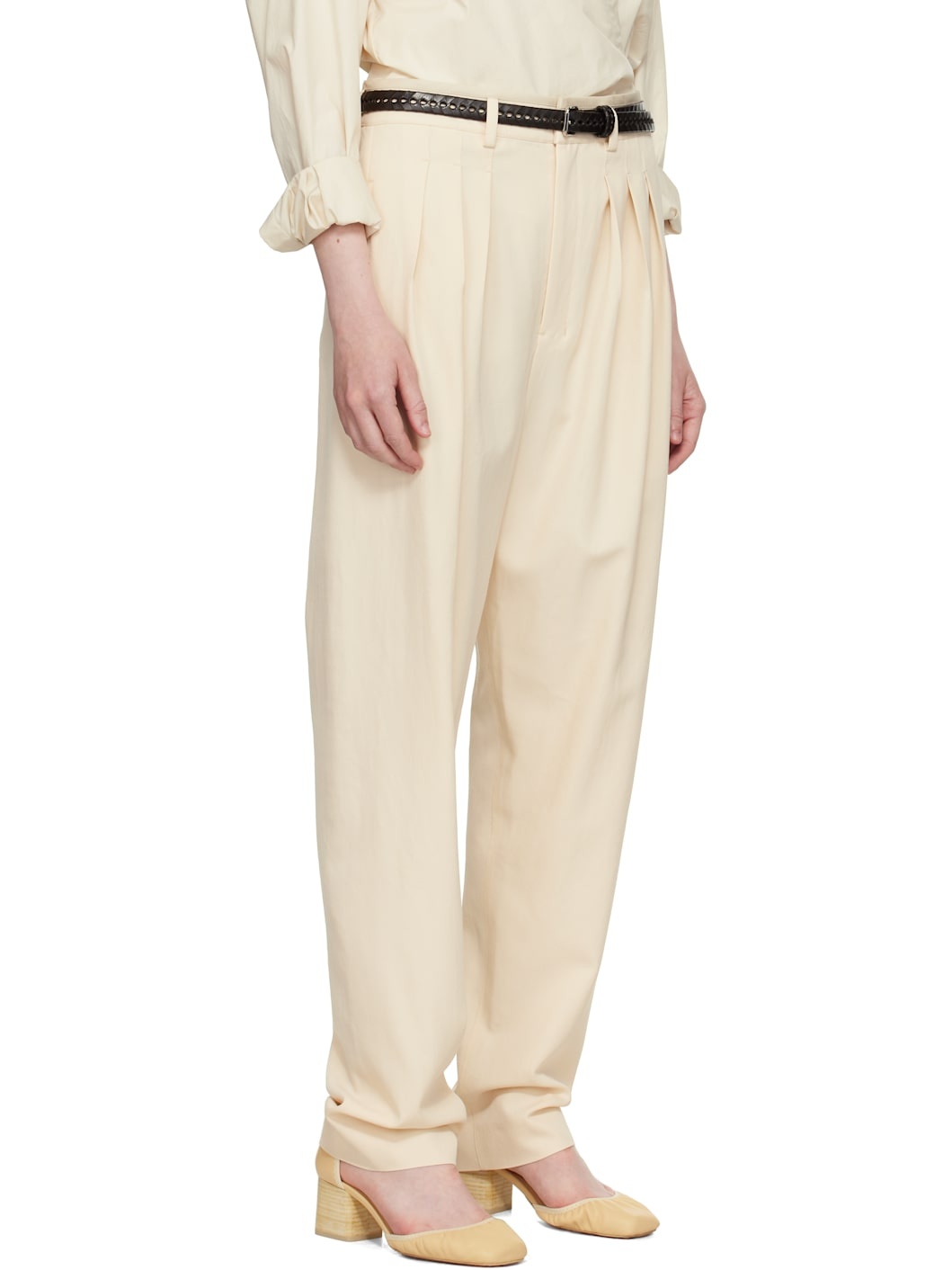 Off-White Pleated Tailored Trousers - 2