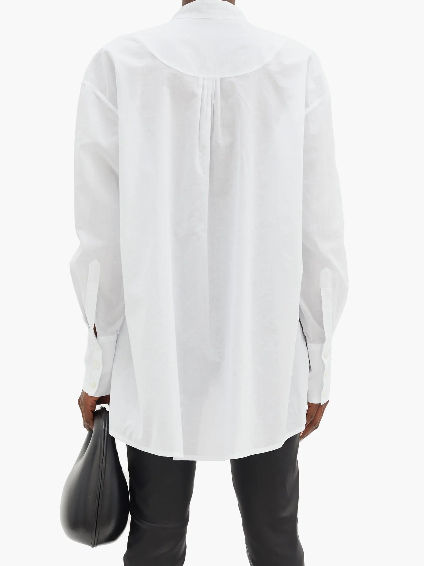 Bib-panel cotton-voile shirt - 5