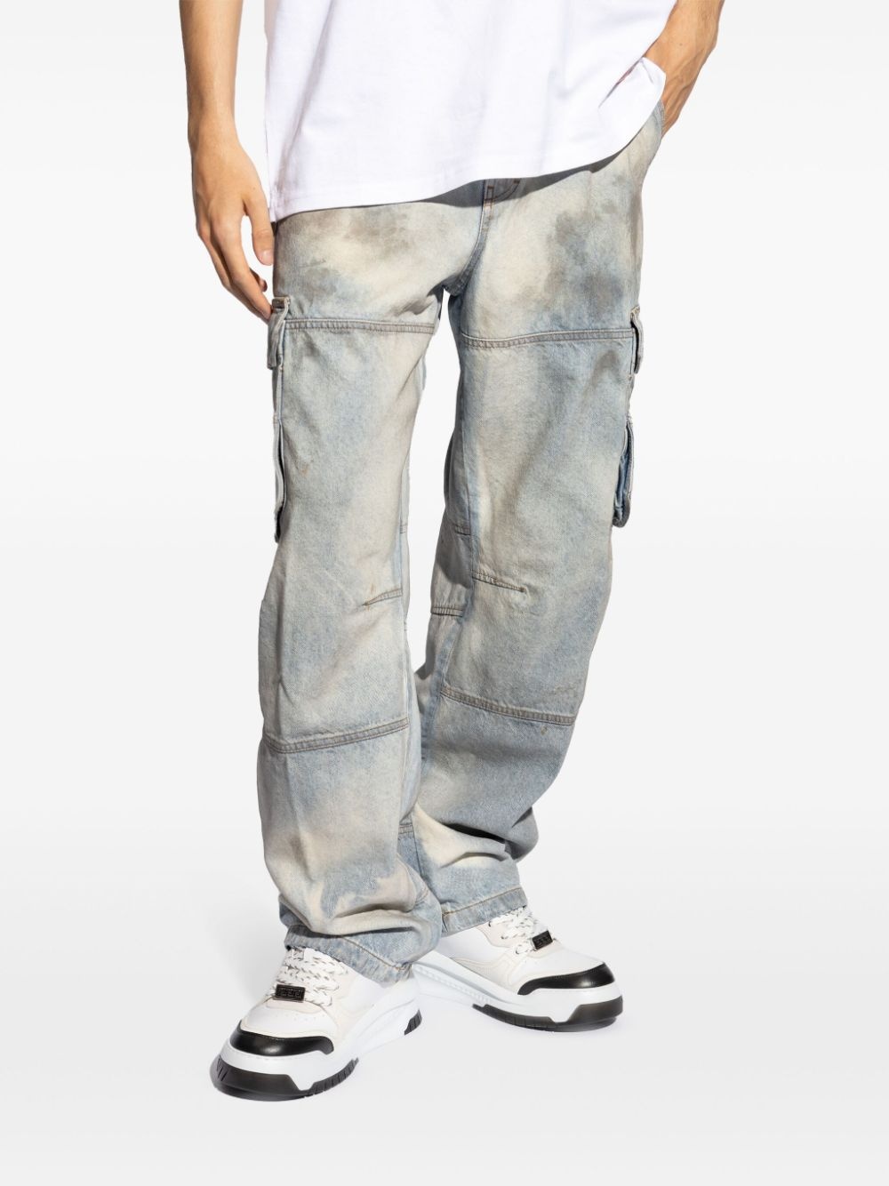 D-fish distressed cargo jeans - 3