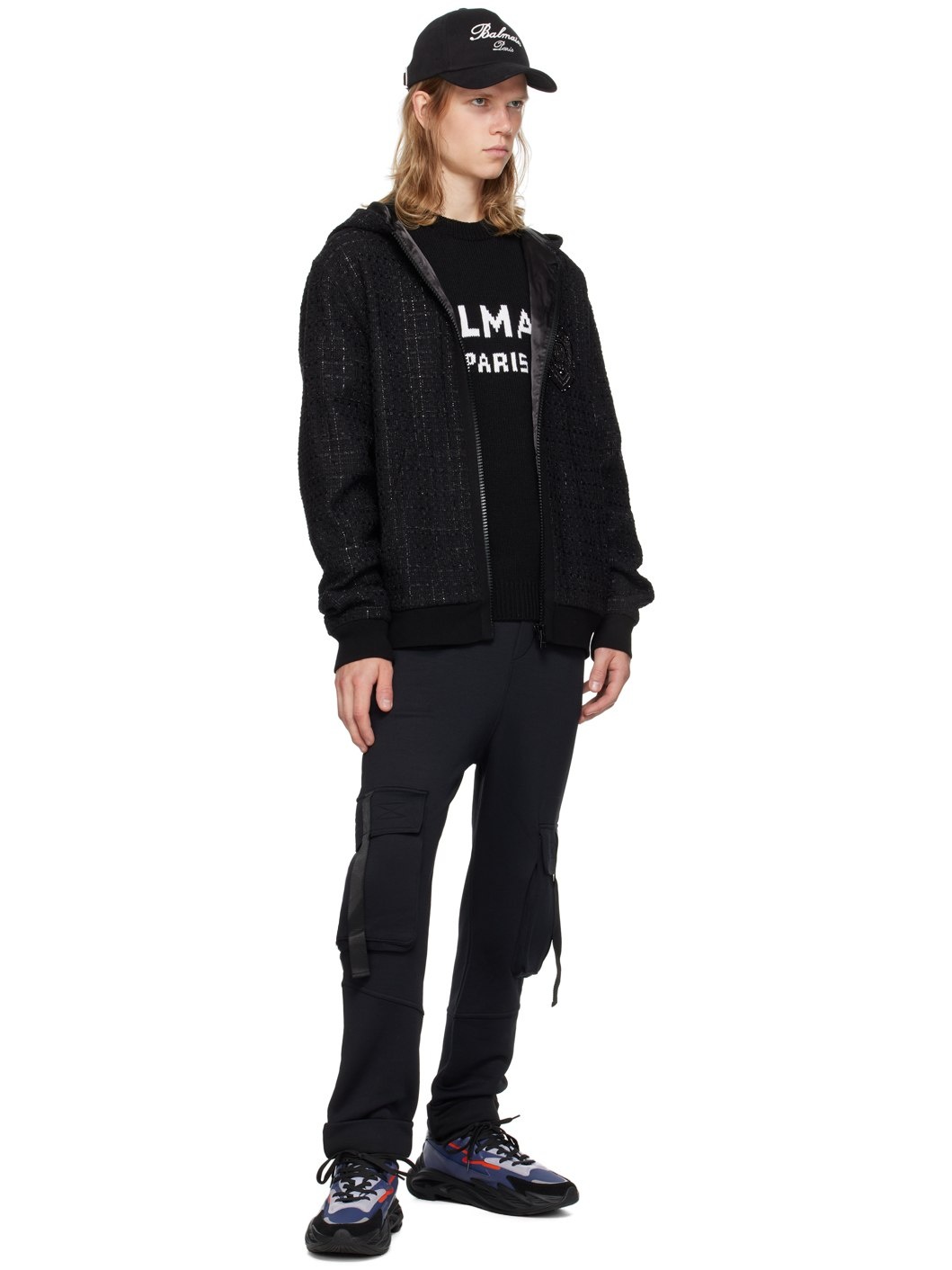 Black Tweed Hoodie - 4