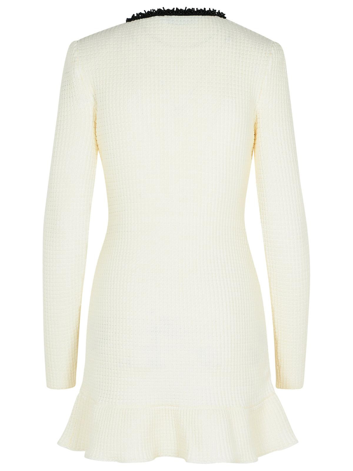 Self Portrait 'Waffle' Dress In White Polyester Blend Women - 3
