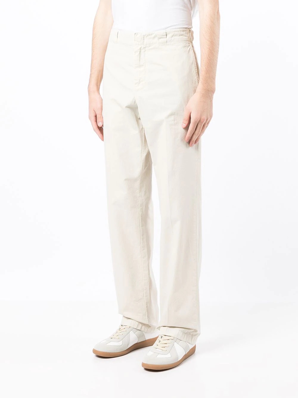 mid-rise straight-leg chinos - 3