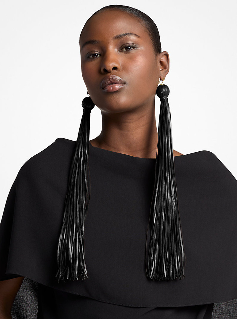 Tassel Leather Earrings 3