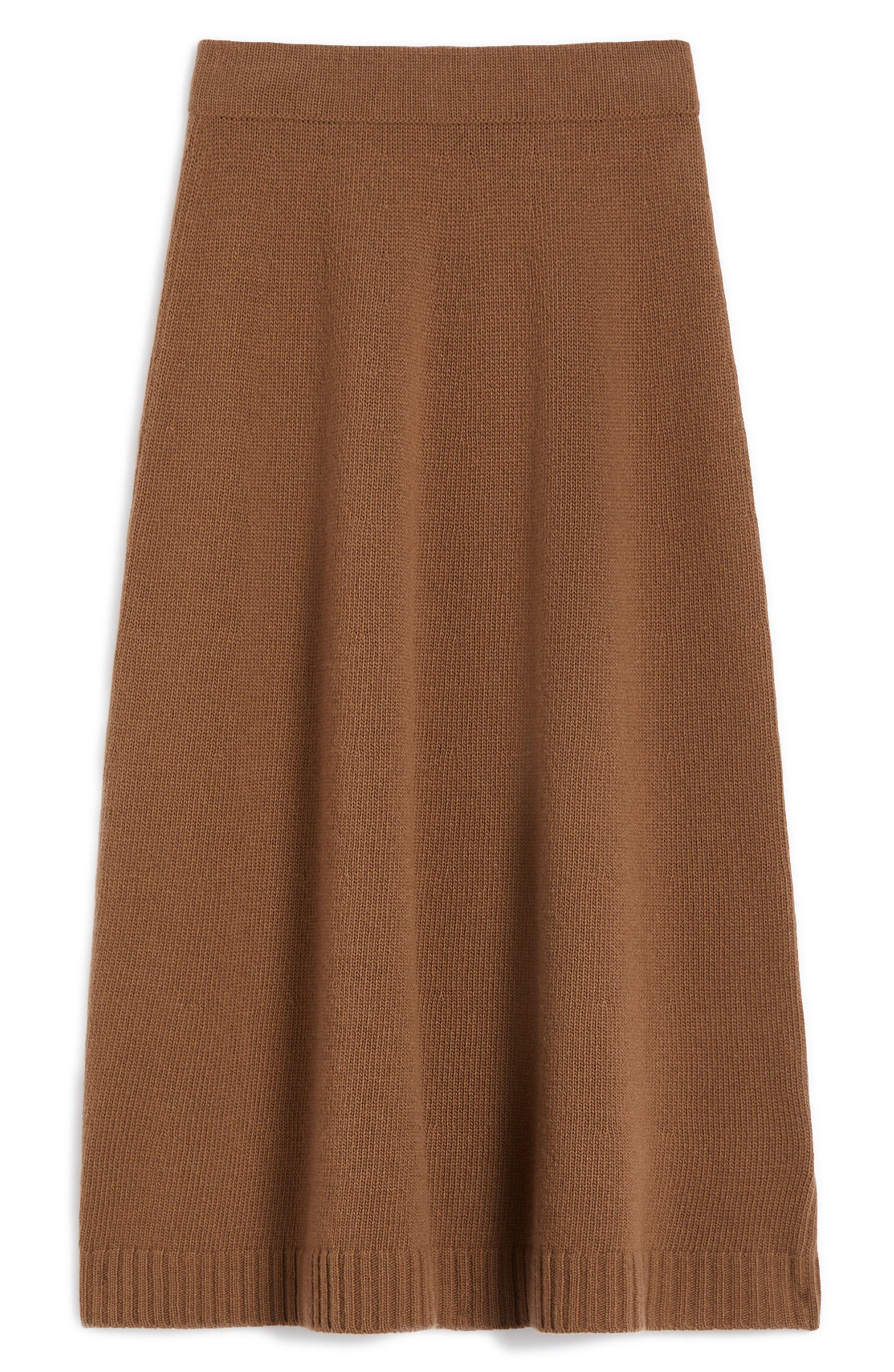 Weekend Max Mara Barnaba Wool Sweater Skirt in Hazelnut Brown at Nordstrom - 3