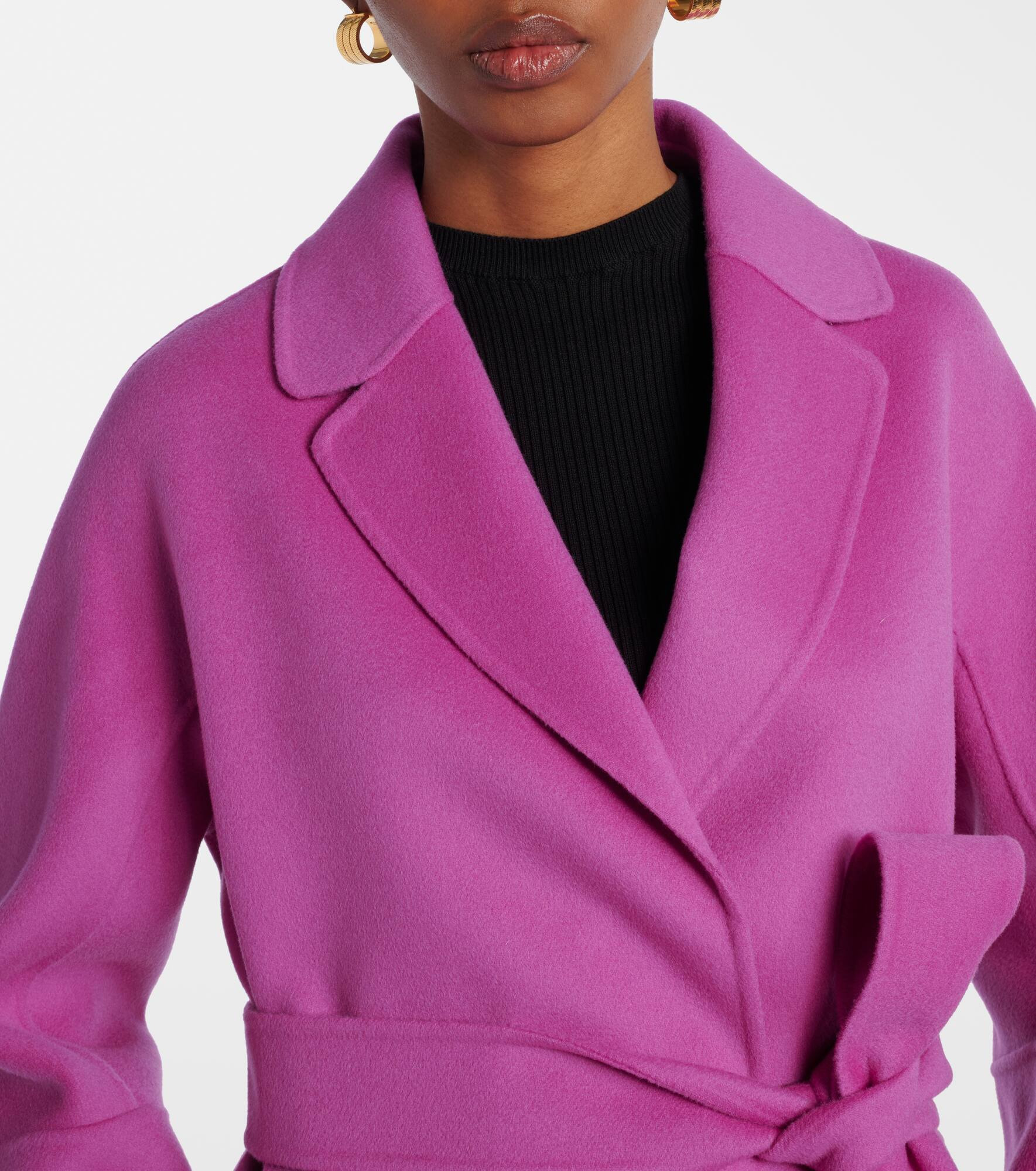 Arona belted virgin wool coat - 4