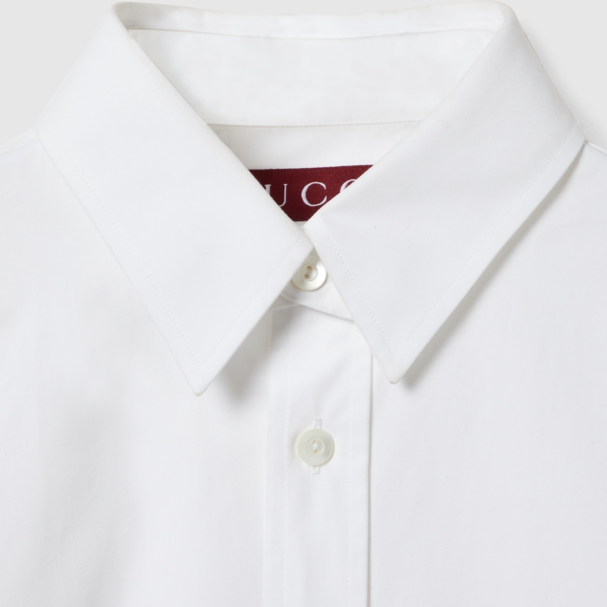 Cotton poplin shirt with Gucci detail - 3