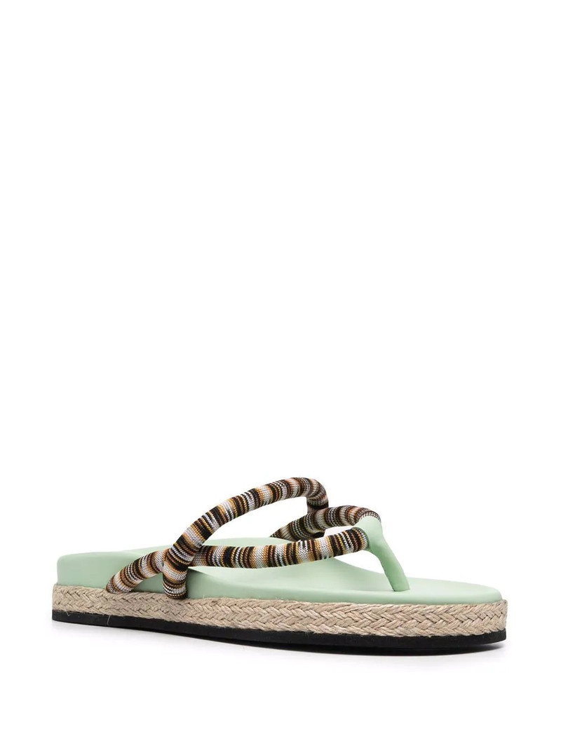 Missoni stripe-strap flip-flop sandals outlook