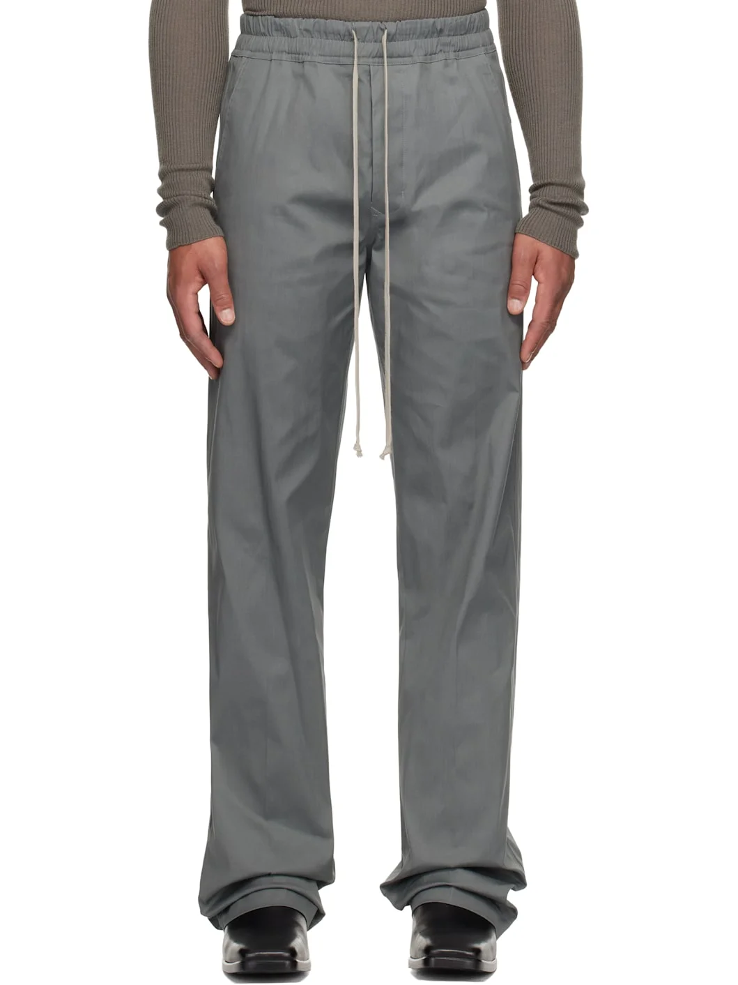 Gray Concordians Dietrich Drawstring Trousers - 1