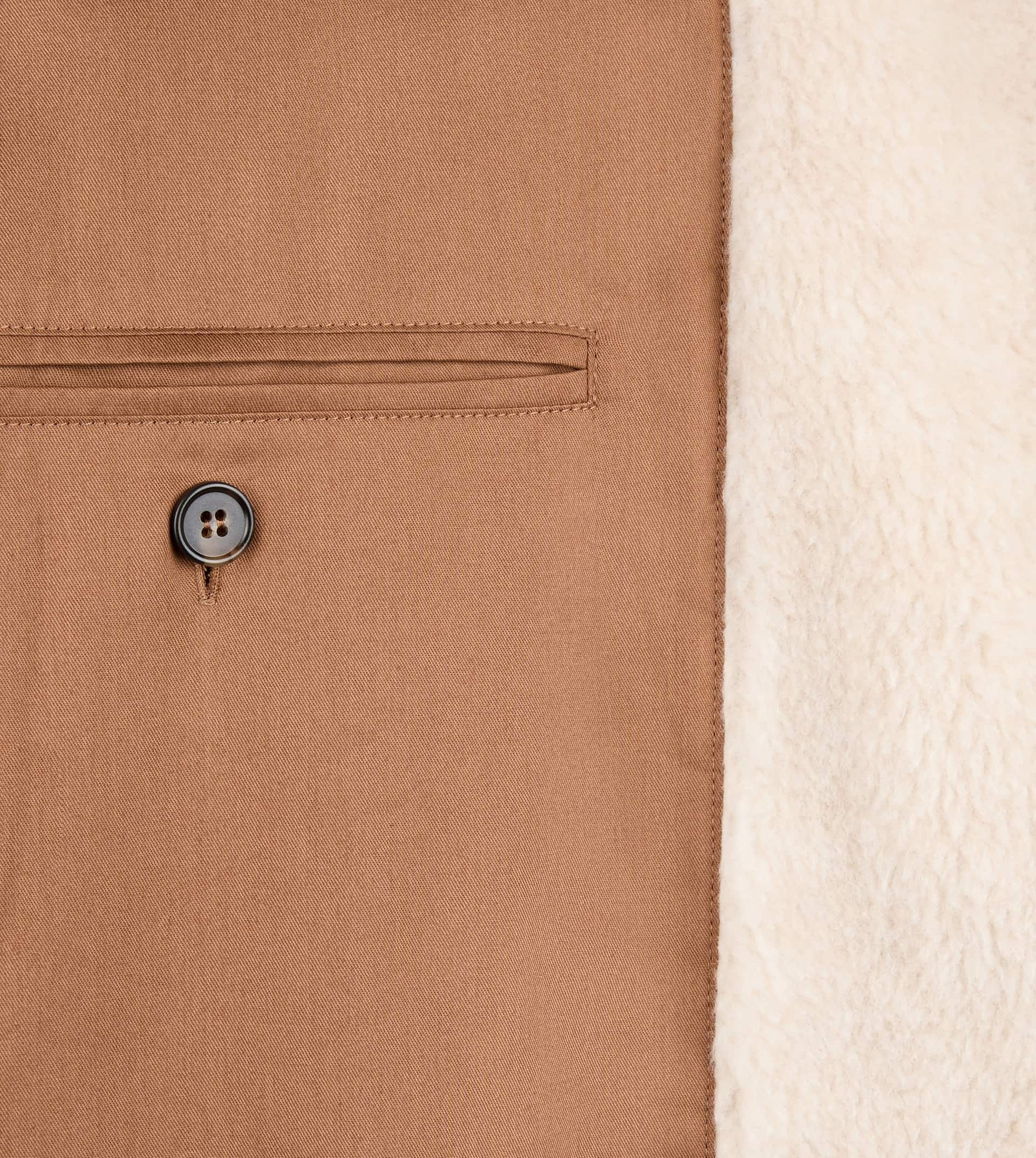 JACKET IN WOOL AND SILK - OFF WHITE - 3