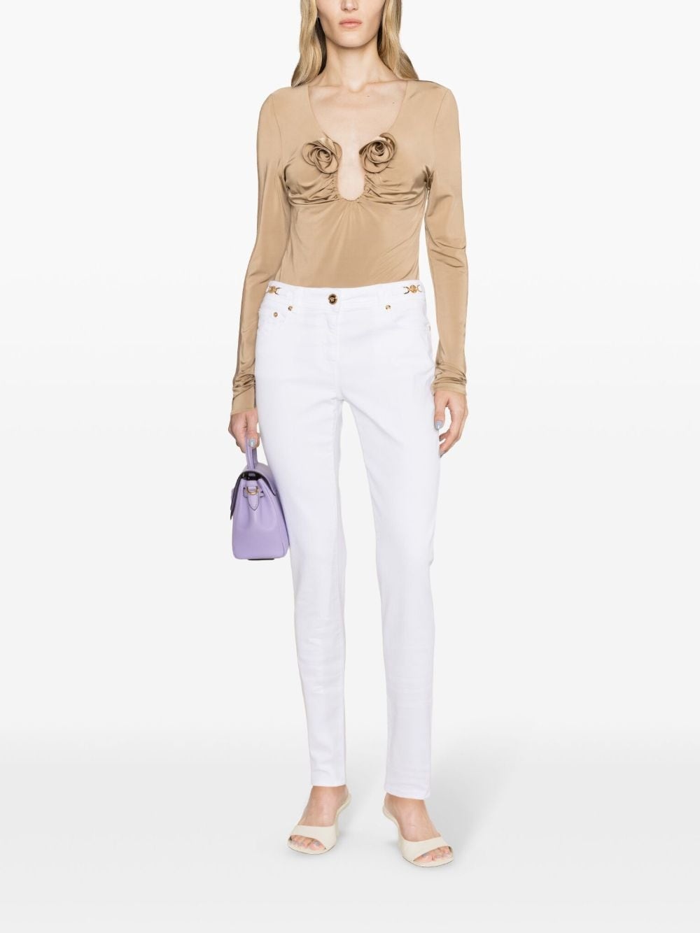 Medusa-plaque skinny-leg jeans - 2