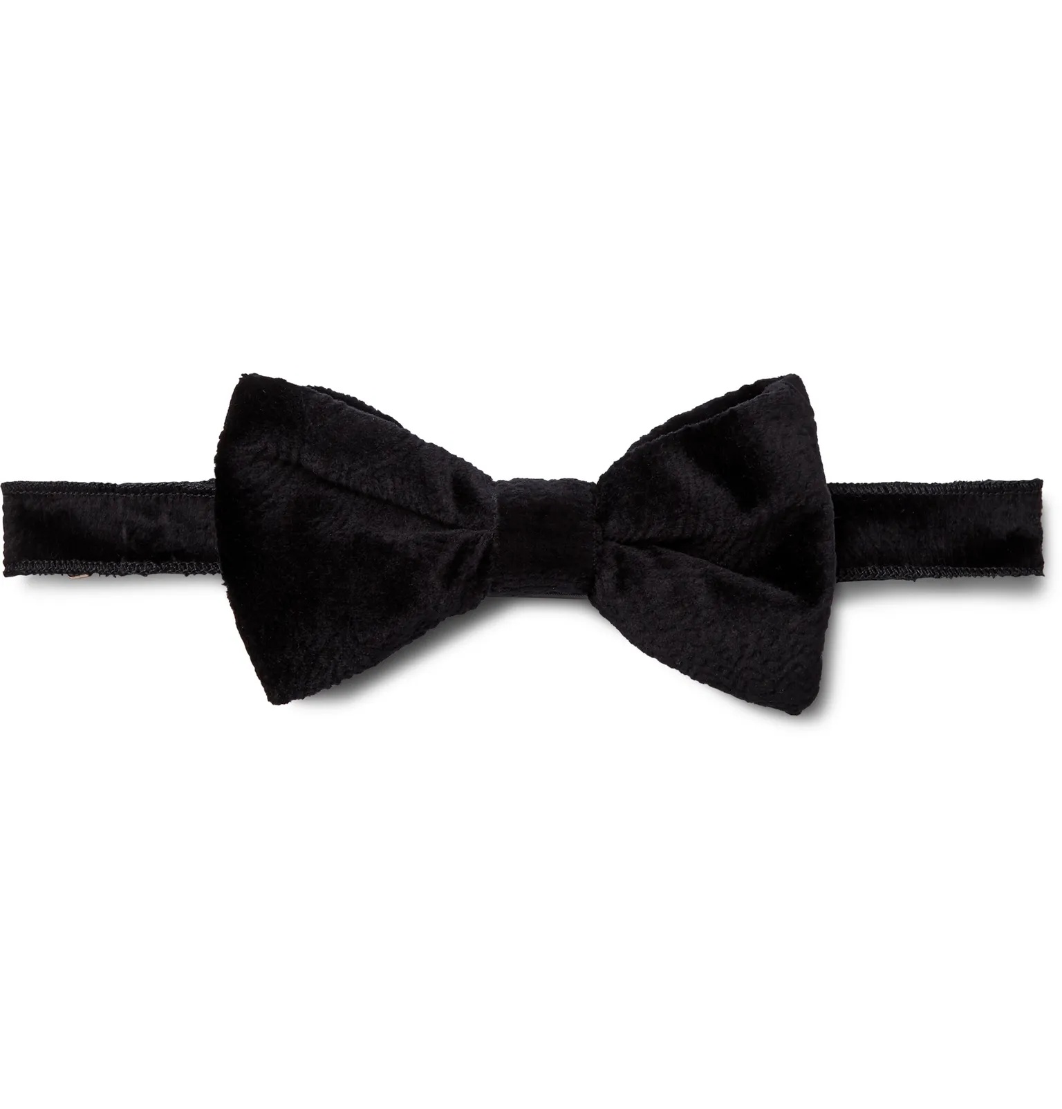 Pre-Tied Cotton-Velvet Jacquard Bow Tie - 1