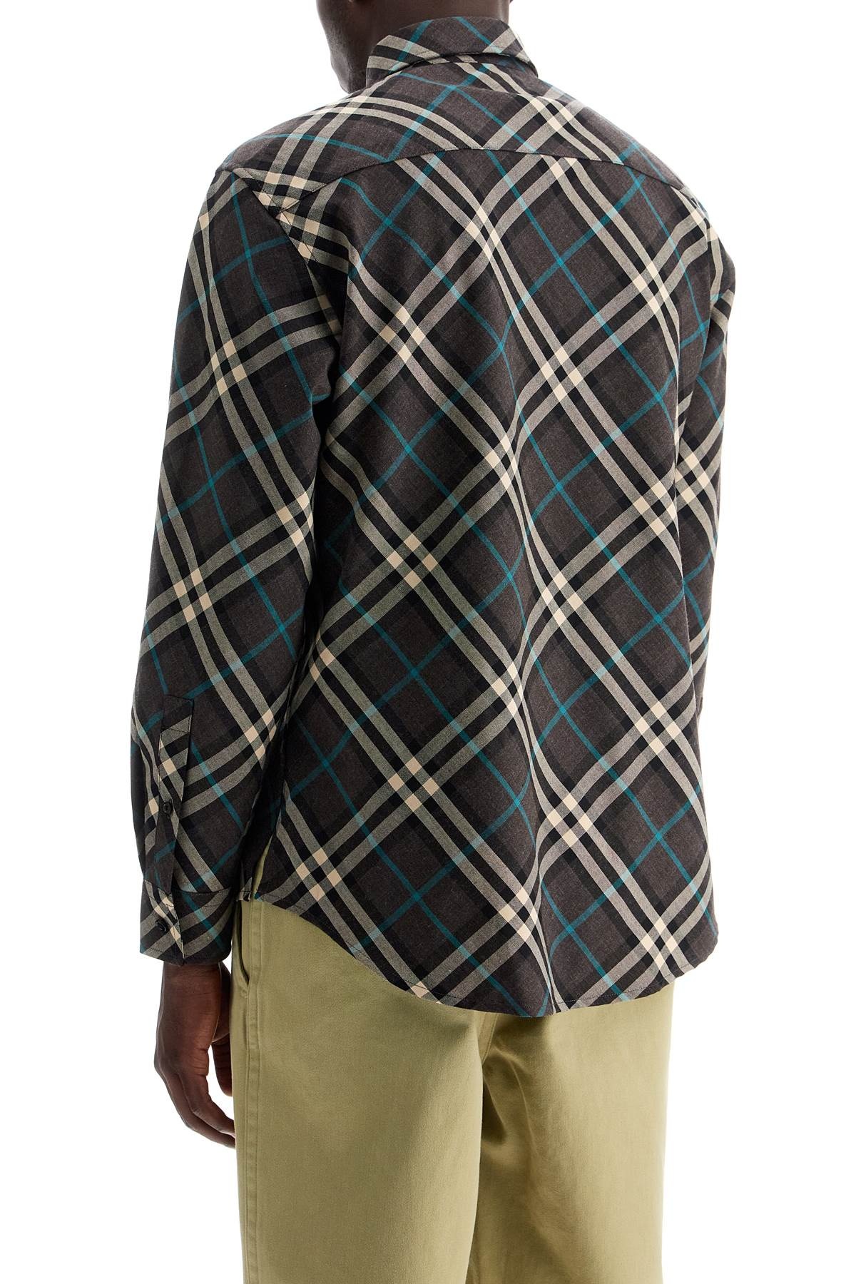 WOOL BLEND SHIRT WITH CHECK PATTERN - 4