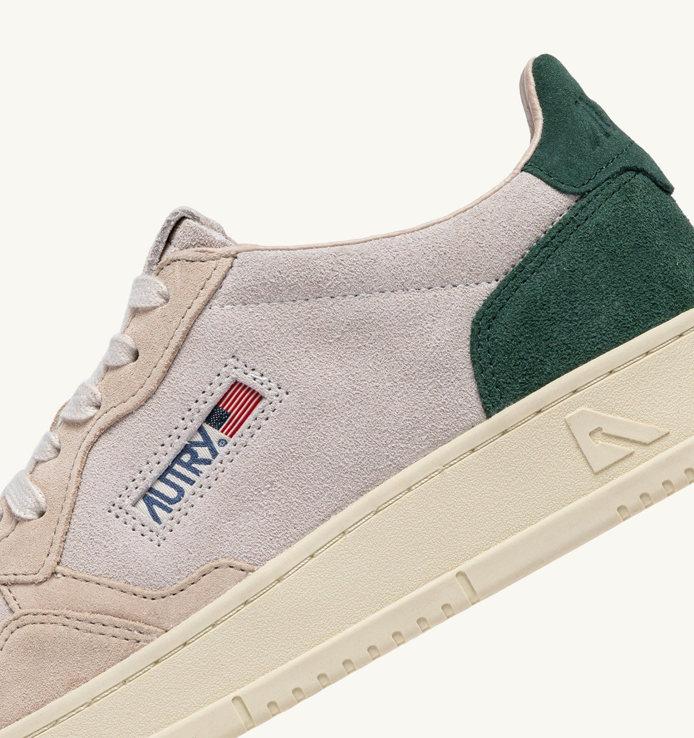 MEDALIST LOW SNEAKERS IN TRICOLOR SAND AND GREEN SUEDE - 7