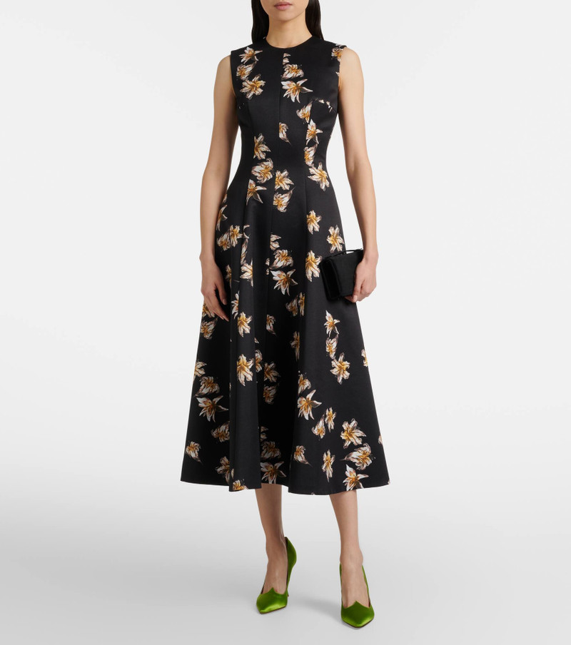 EMILIA WICKSTEAD Mara floral duchess satin midi dress outlook