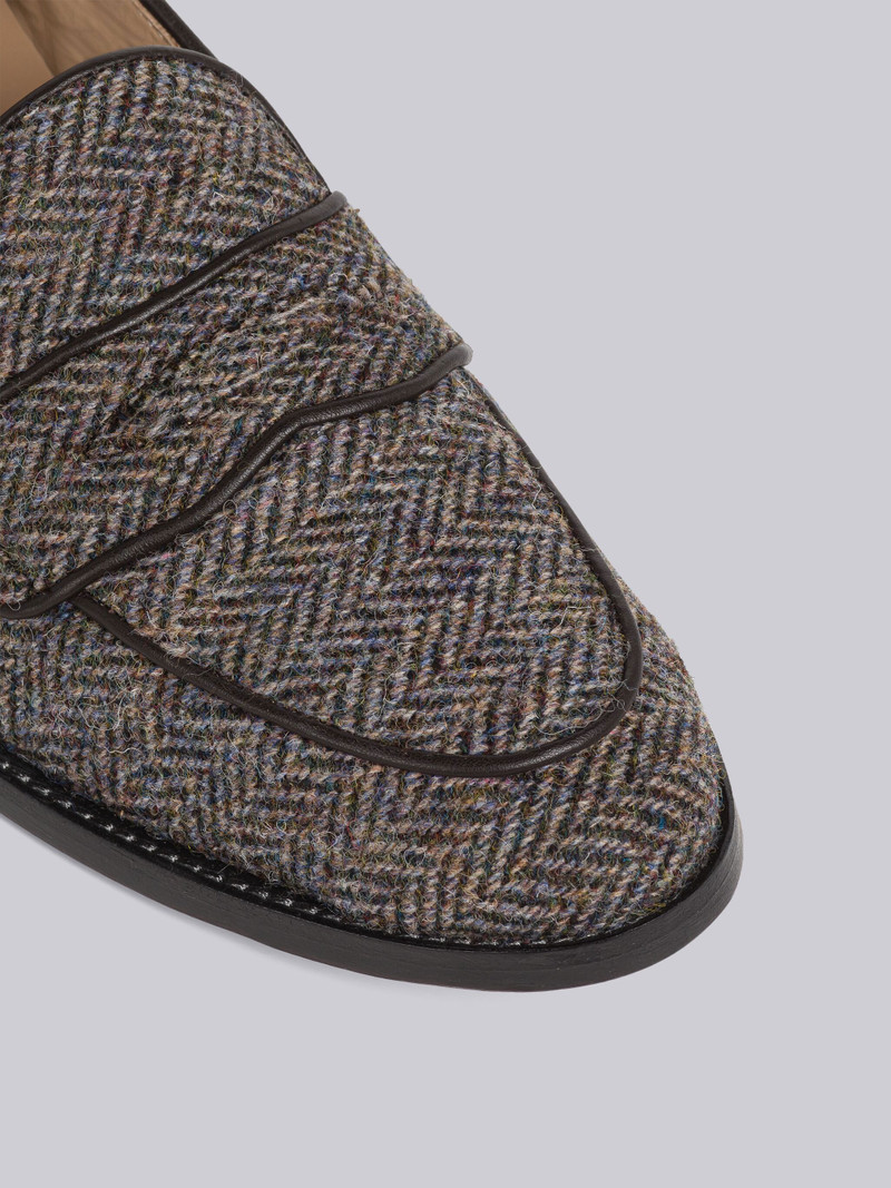 Thom Browne Herringbone Harris Tweed Varsity Penny Loafer outlook