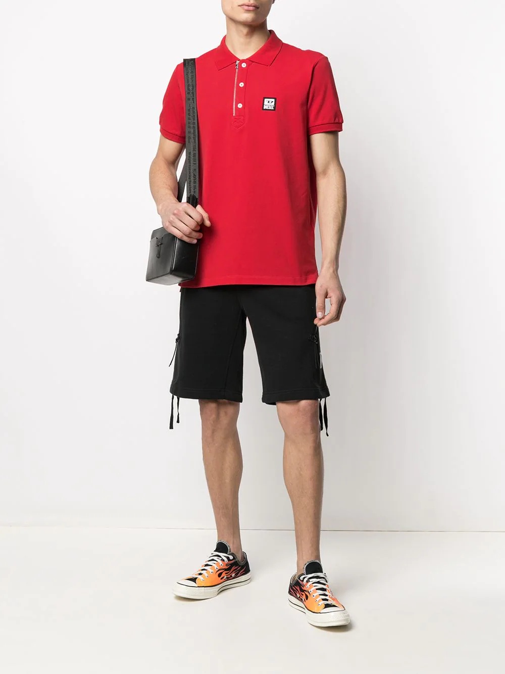 zip detail polo shirt - 2