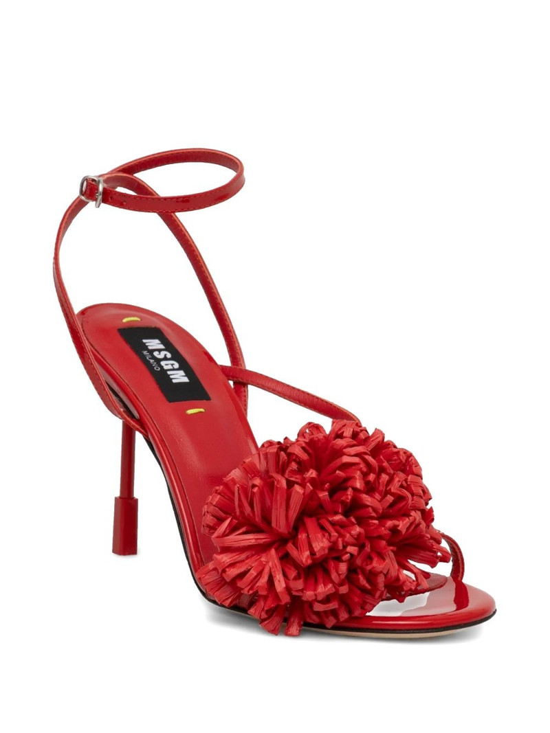 MSGM 85mm floral-applique sandals outlook