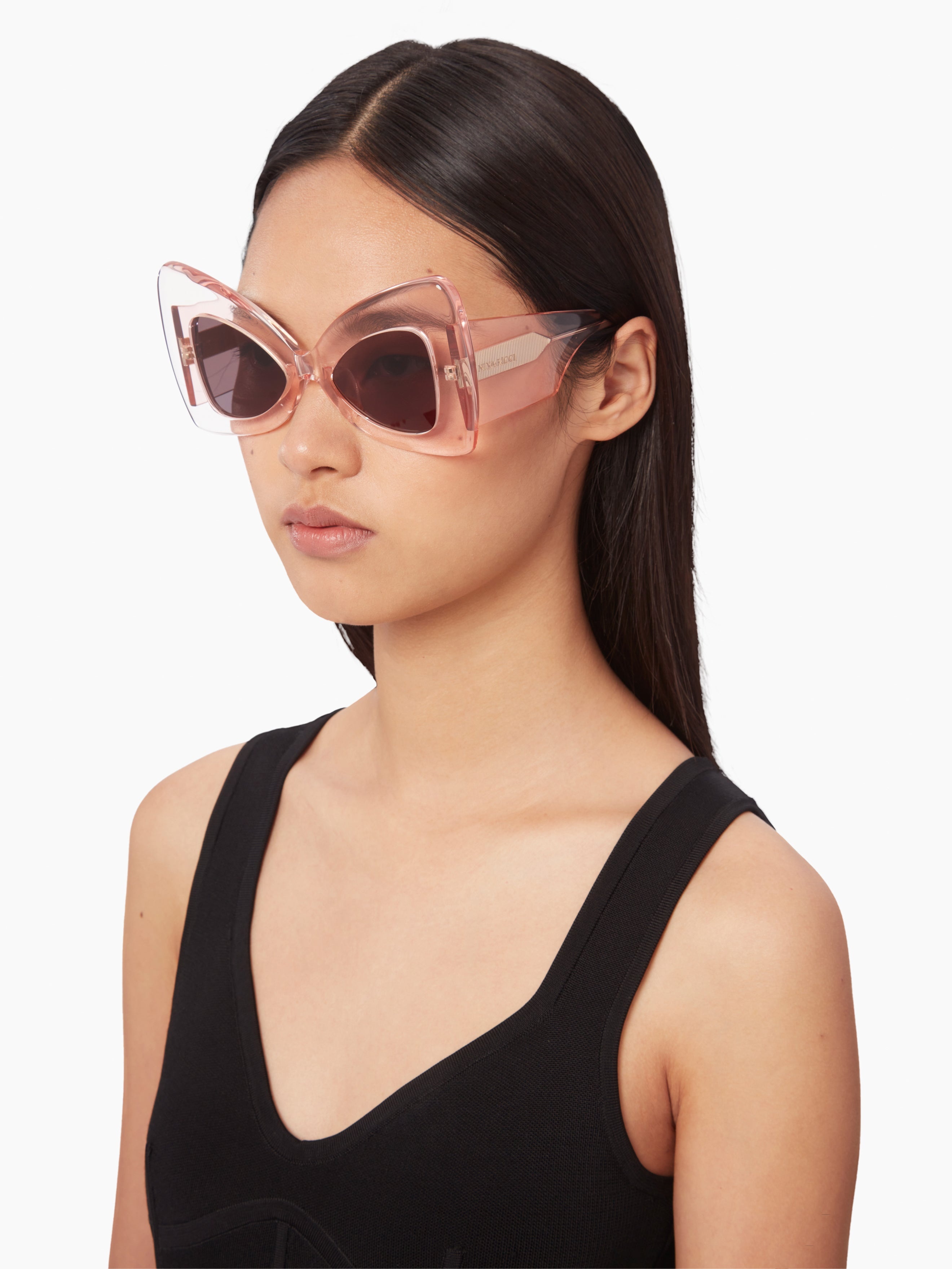 Precious butterfly shiny transparent Sunglasses - 3