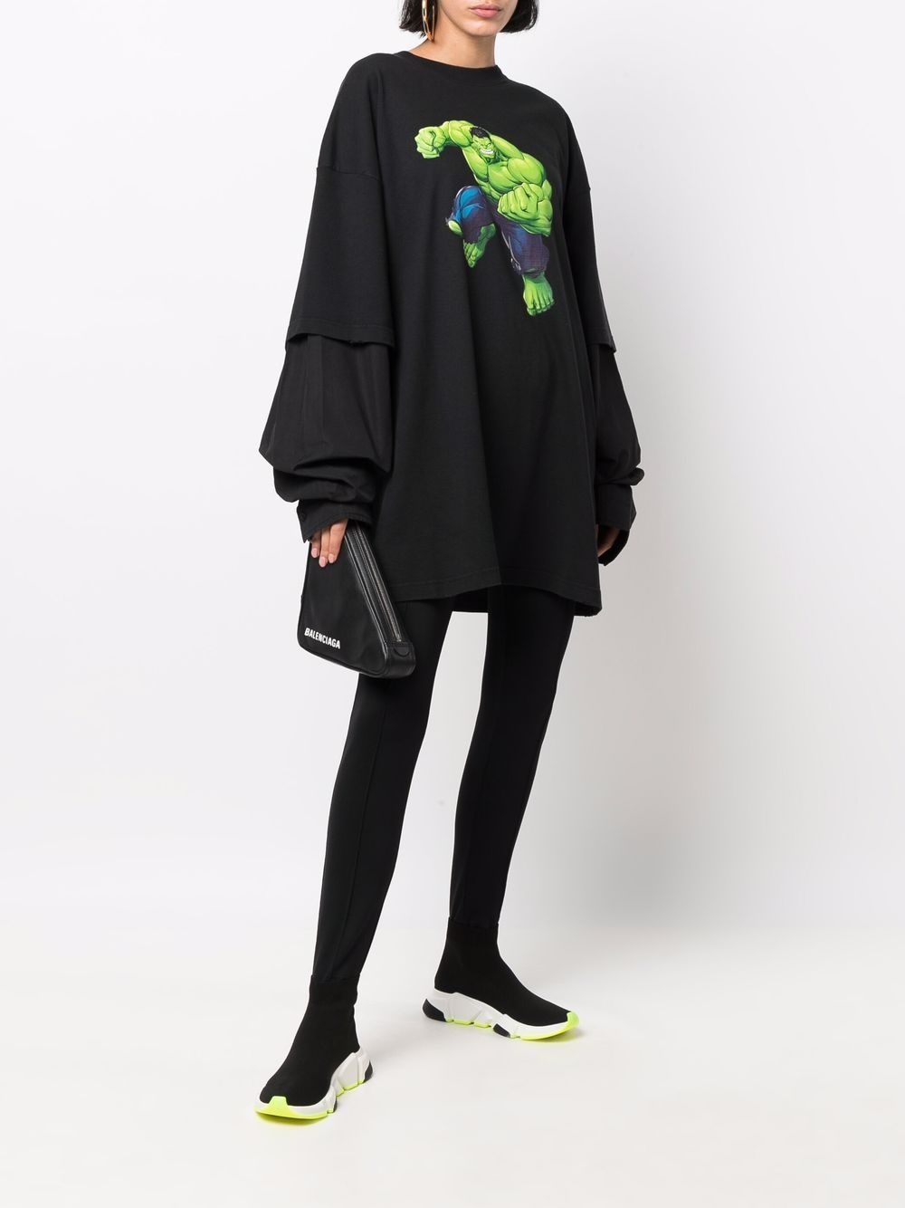 layered Hulk-print sweatshirt - 3