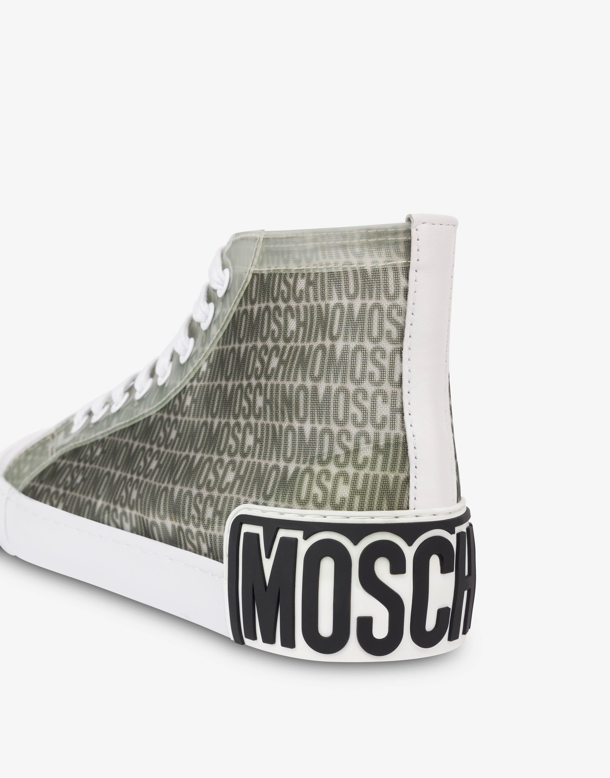 ALLOVER LOGO MESH HIGH SNEAKERS - 4